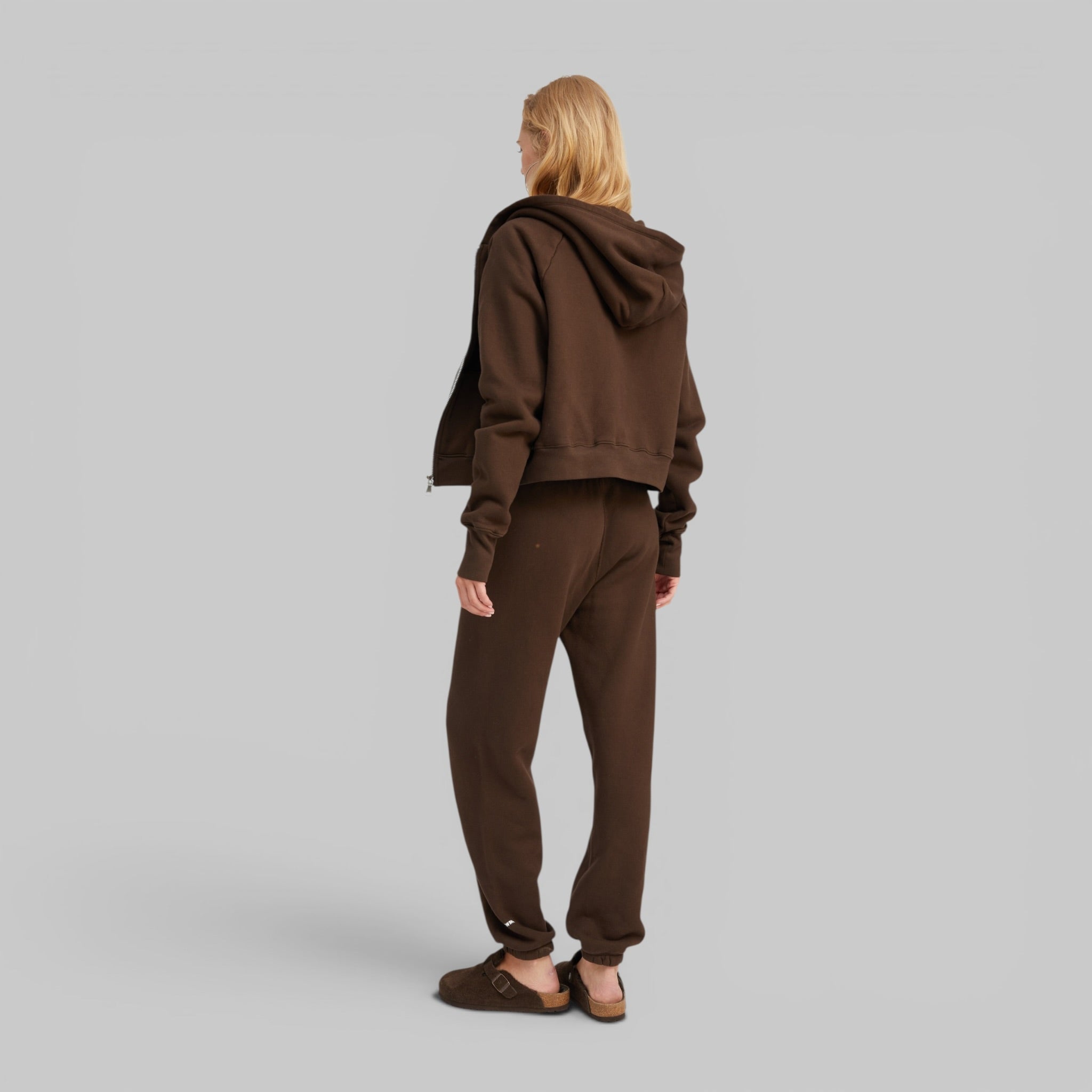 Shrunken Raglan Hoodie by SPRWMN, Americano, side view