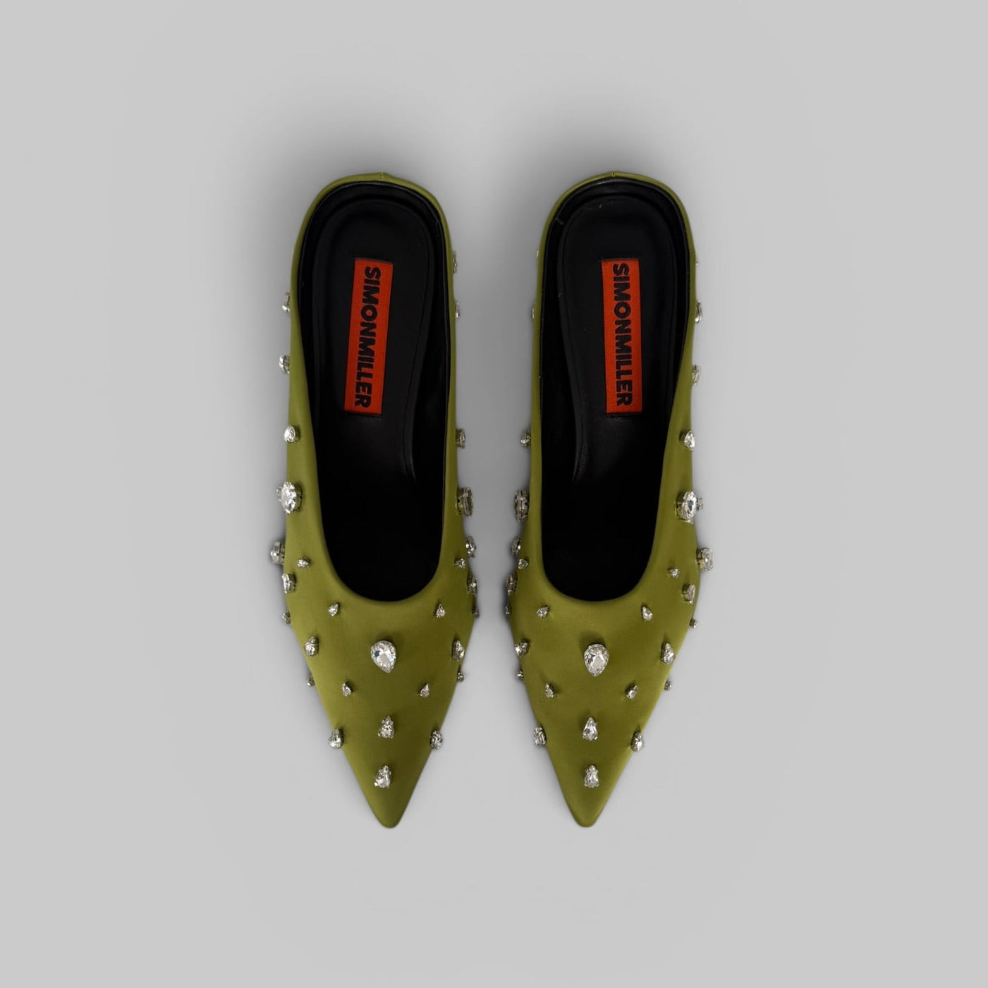 TEARDROP CRYSTAL POINTED GALA MULE