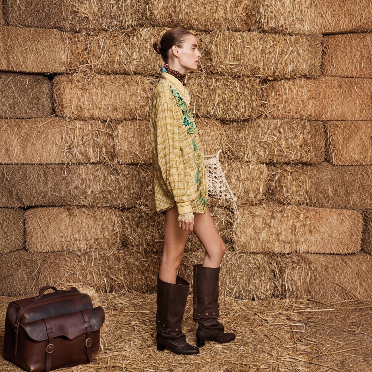 Tilly Embellished Shirt by Alémais, side view