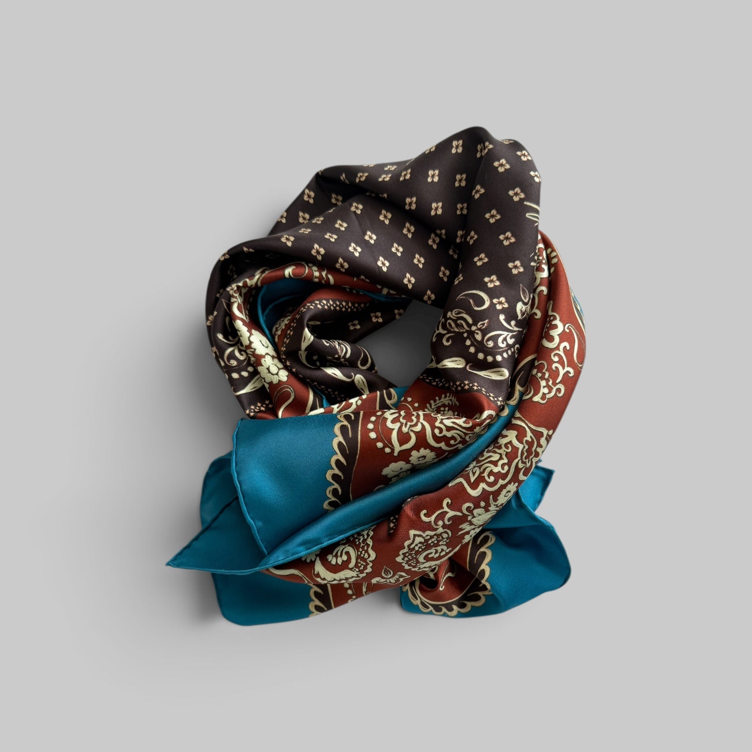 Alma Silk Scarf by Alémais, styled view