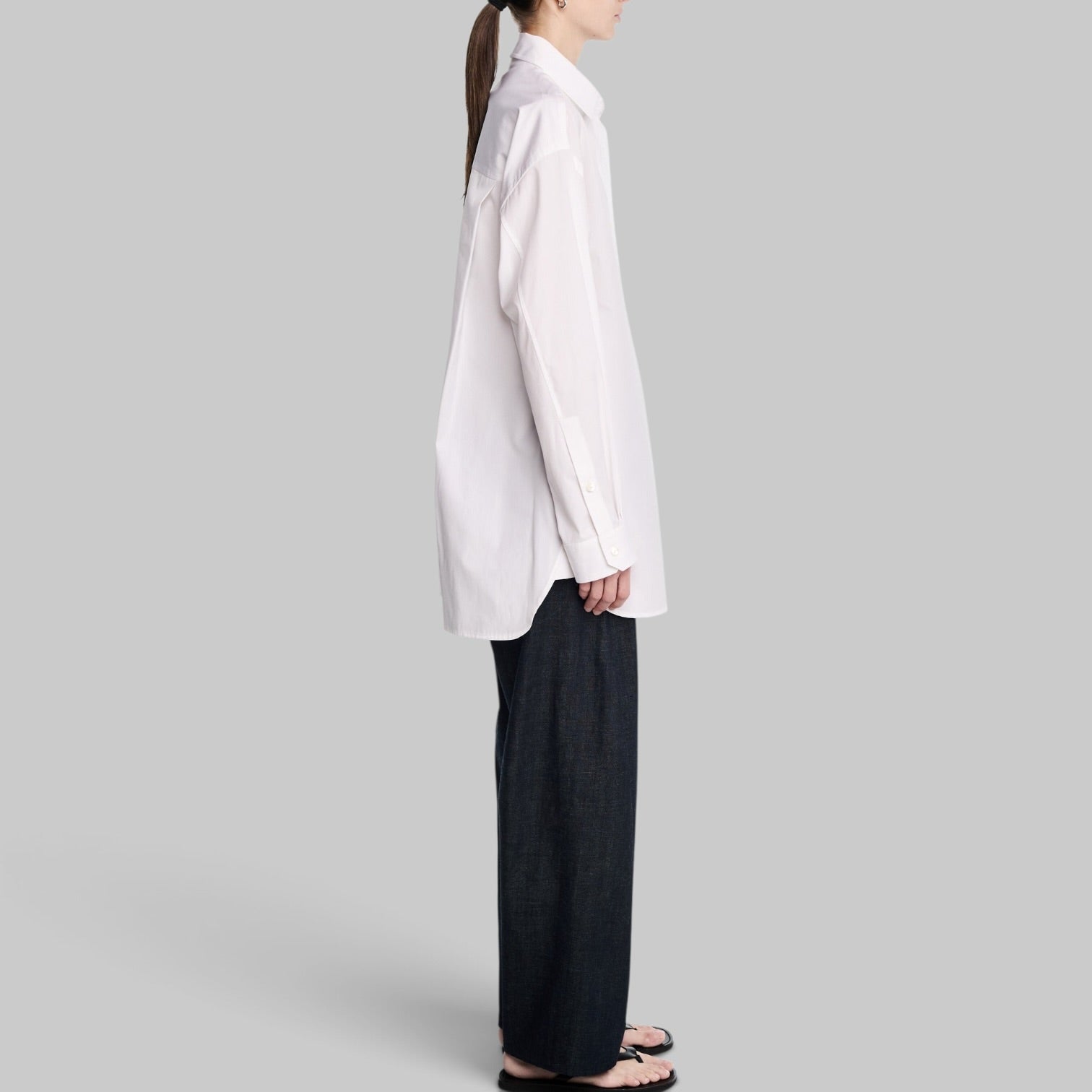 A Line Massive Shirt in White by Maria McManus