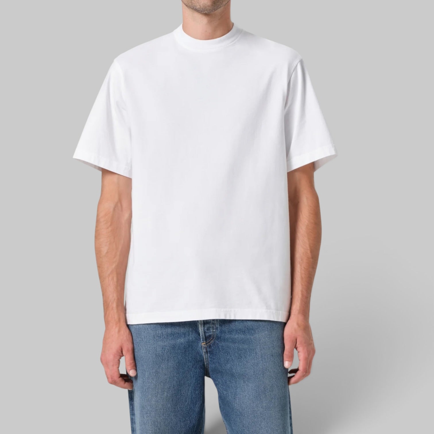 Asha Mock Neck Tee by AGOLDE, detail view