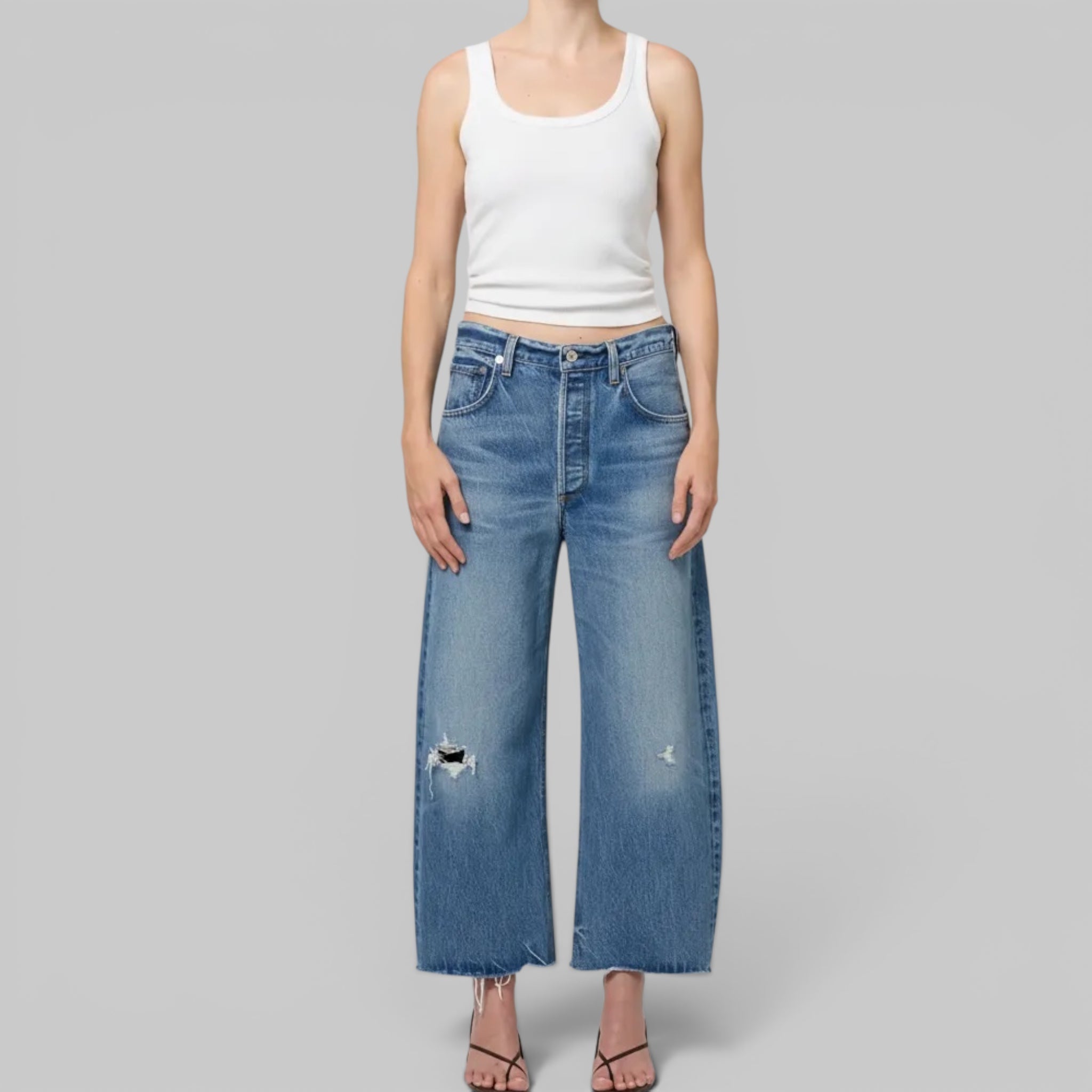 Ayla Raw Hem Crop