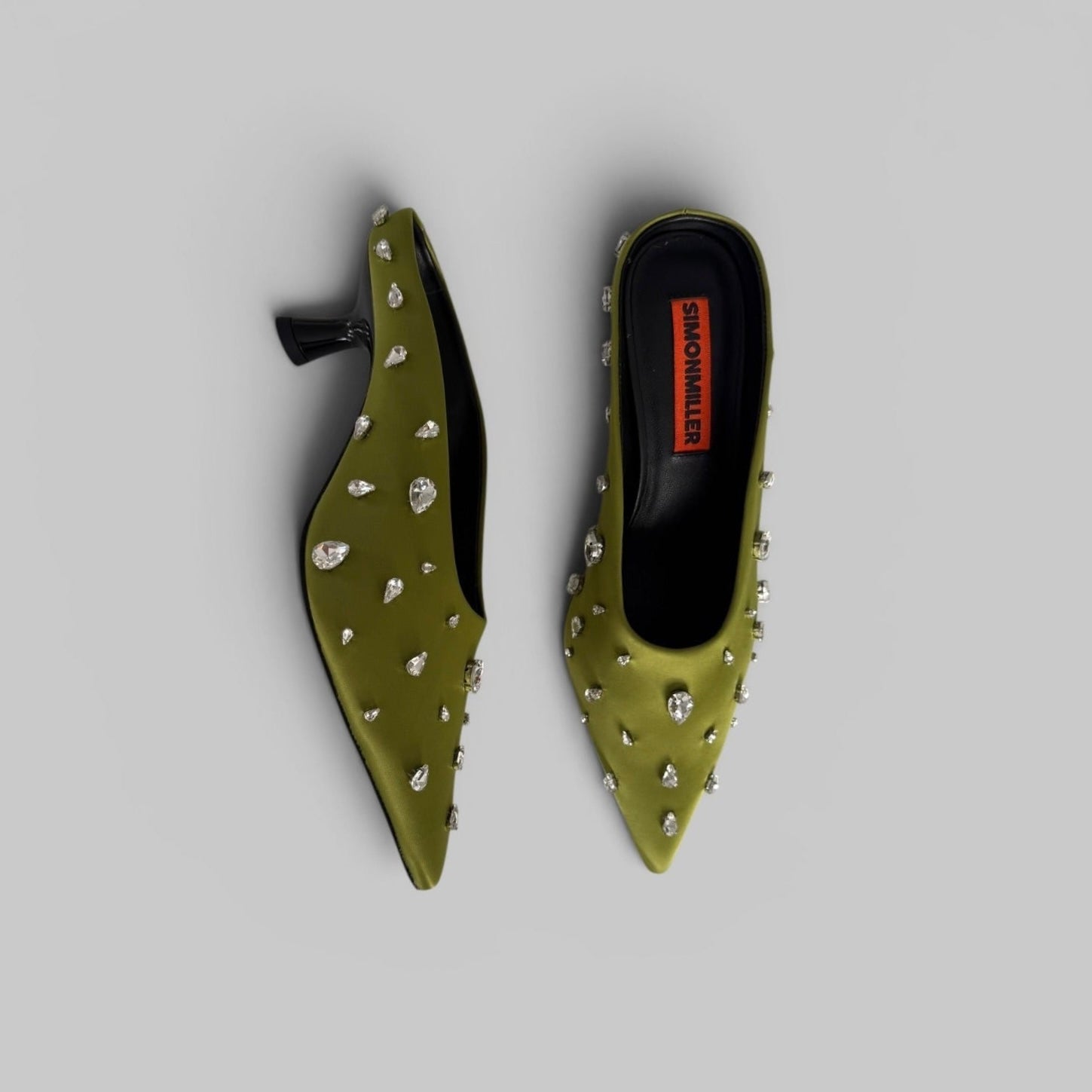 TEARDROP CRYSTAL POINTED GALA MULE