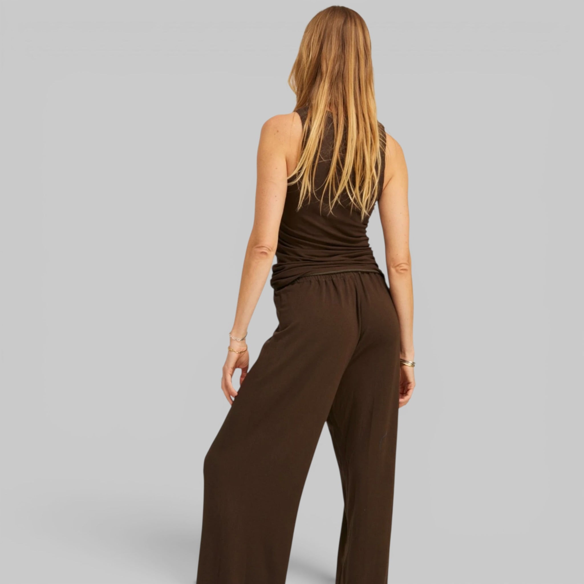 Wide Leg Easy Pants by SPRWMN, styled view