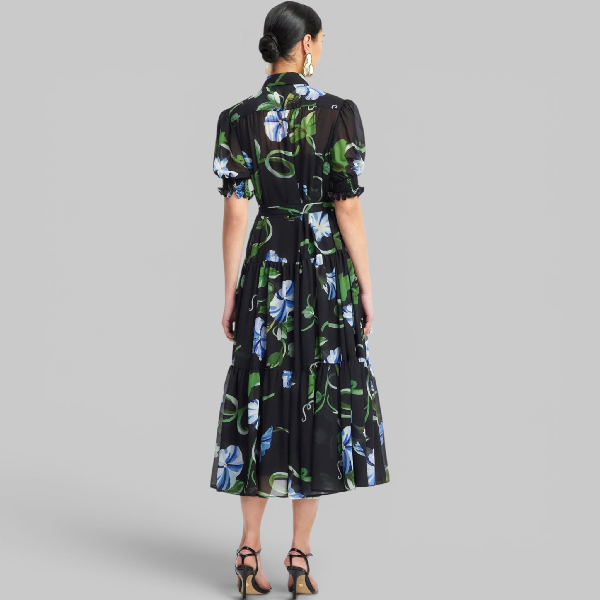 Ellie Bishop Sleeve Midi Dress, back view