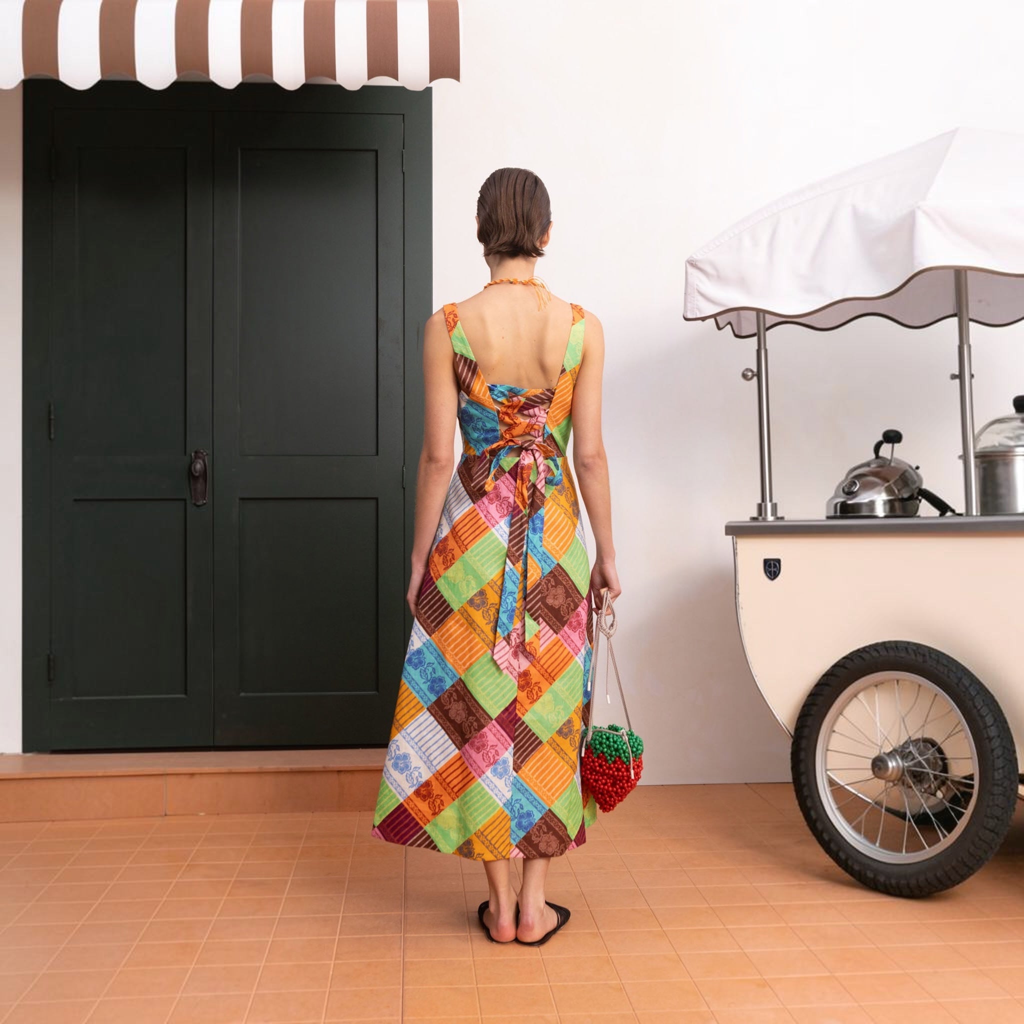 Kaleidoscope Midi Dress by Alemais, back view