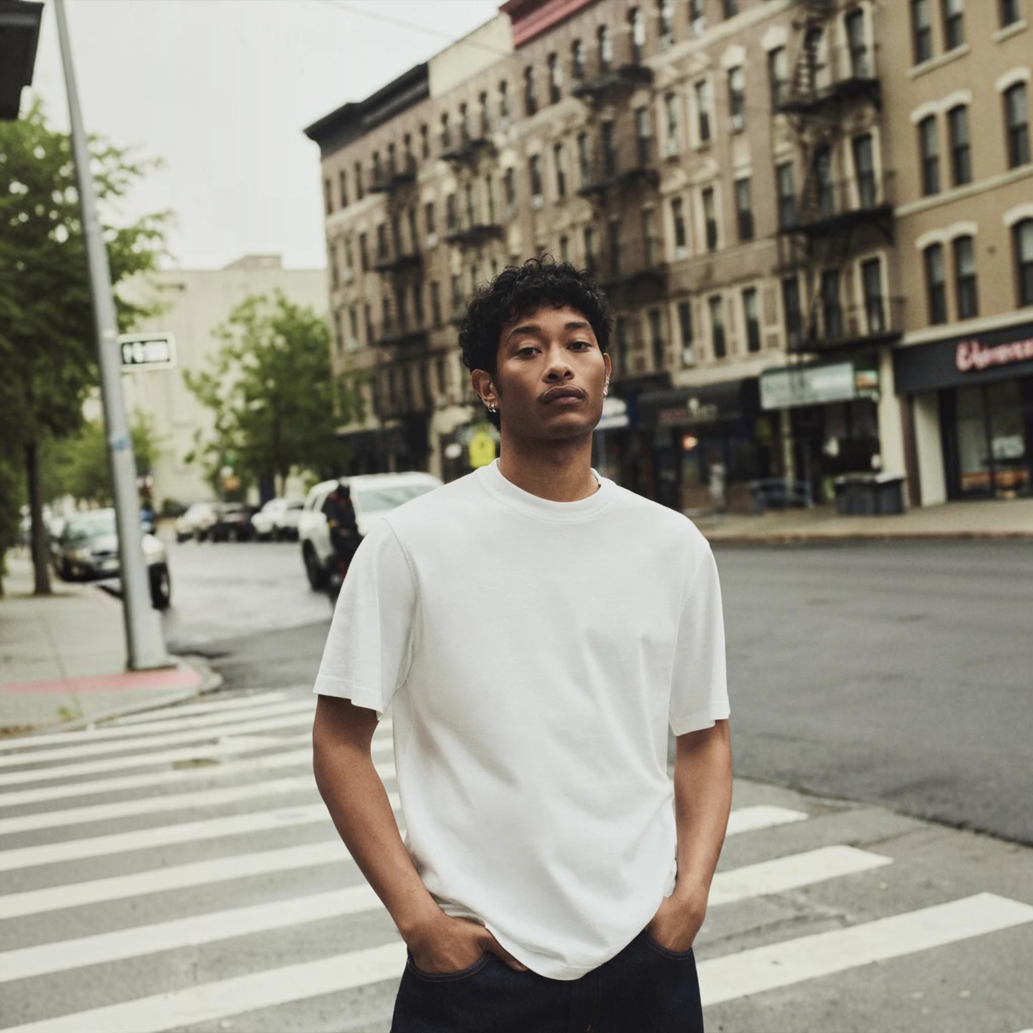 Asha Mock Neck Tee by AGOLDE