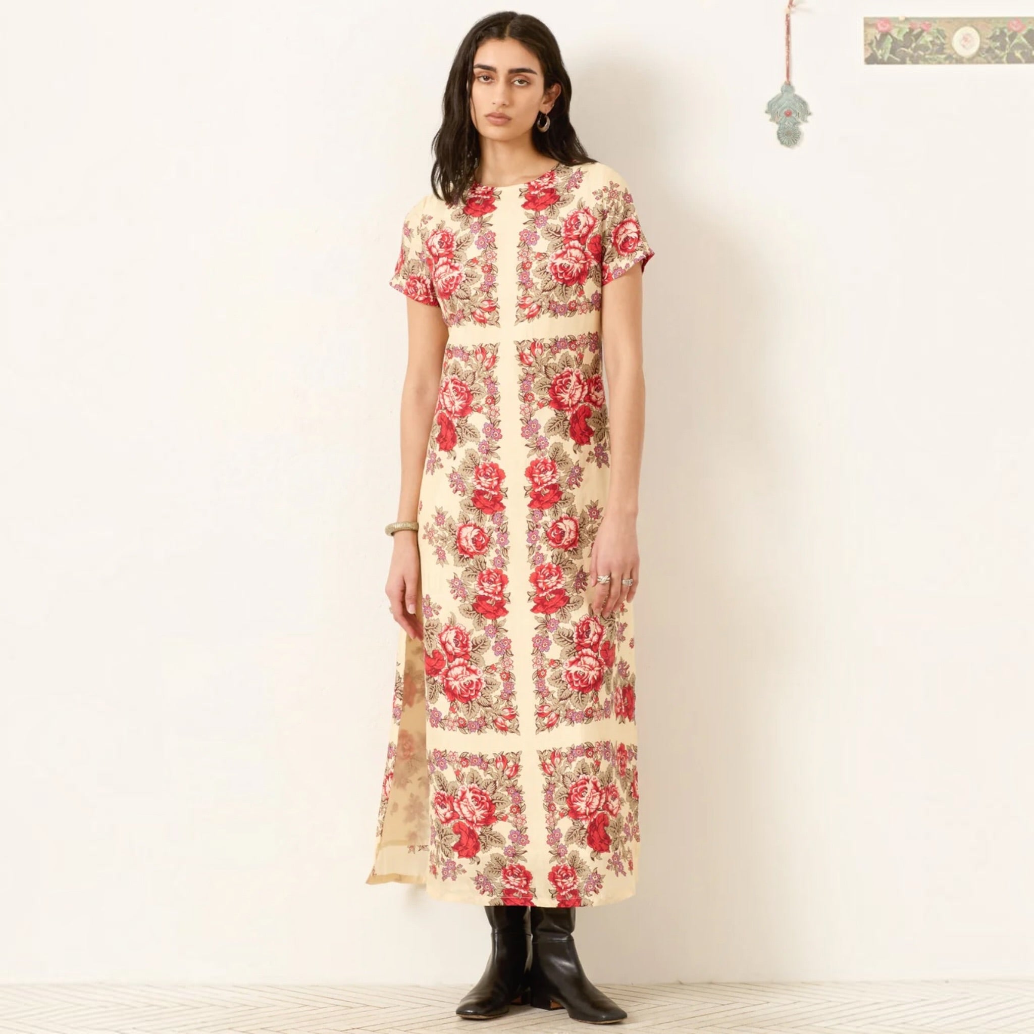 Preeti Rosebush Silk Dress by Alix of Bohemia, detail view
