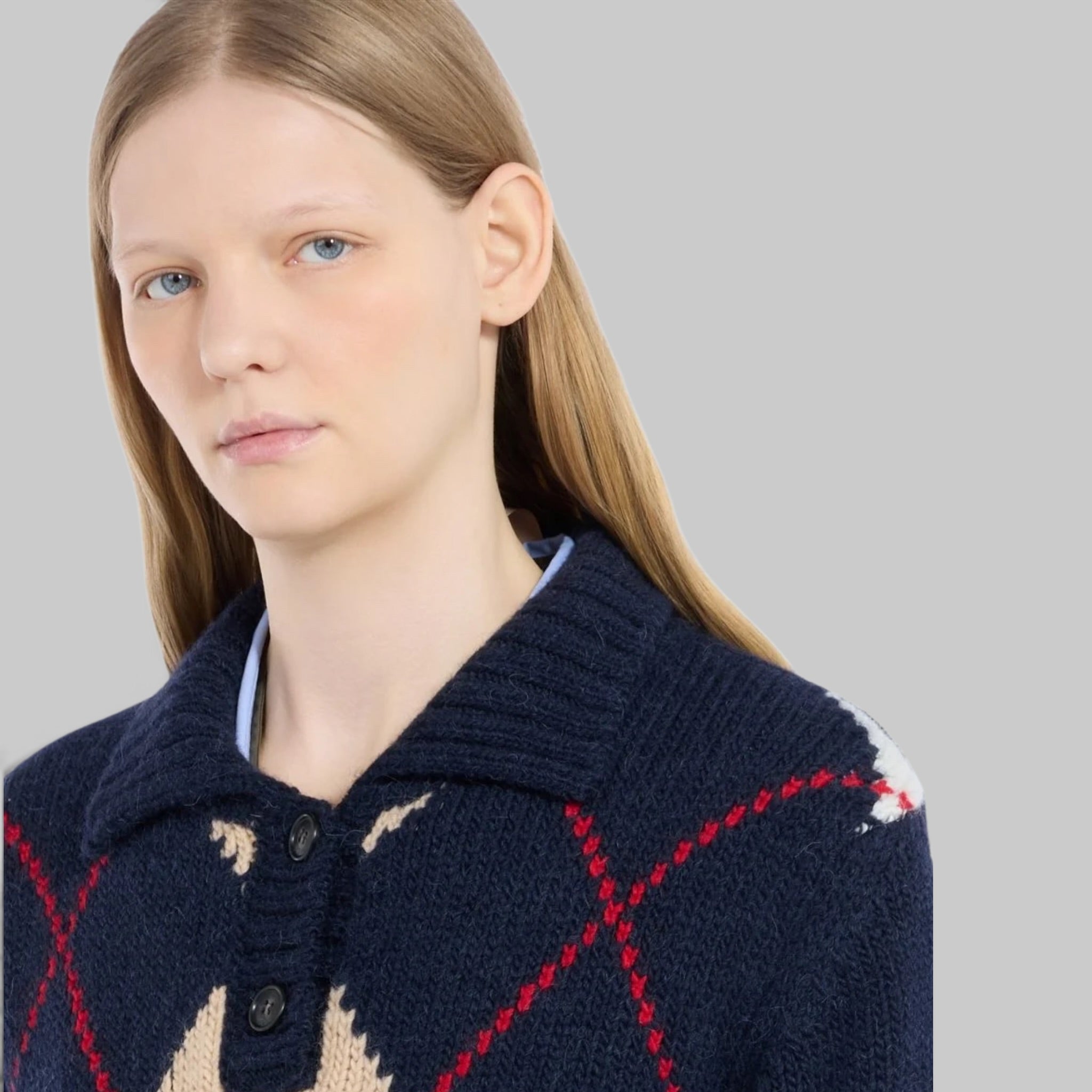 Cropped Classic Knitwear by No.21, fabric detail