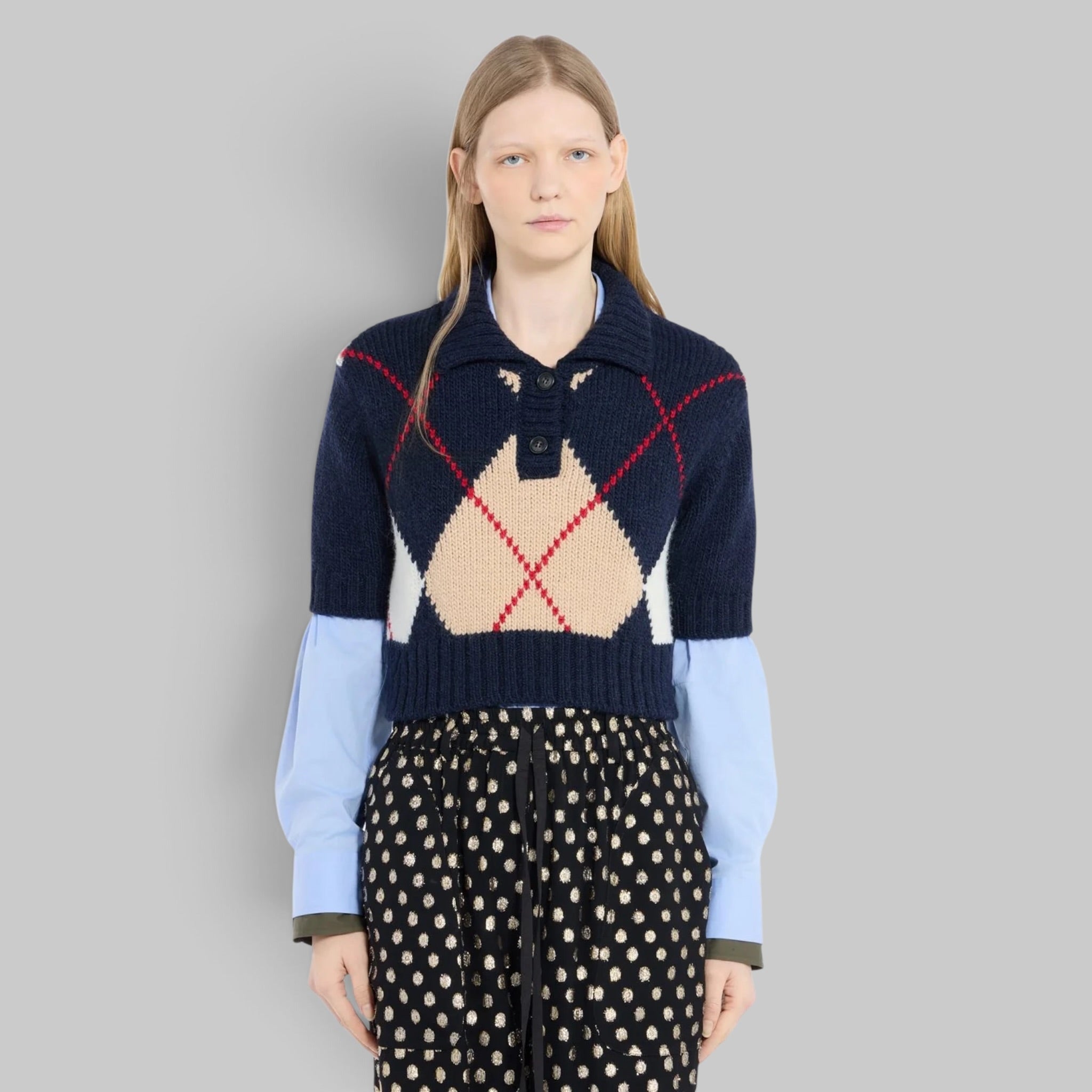 Cropped Classic Knitwear by No.21, side view
