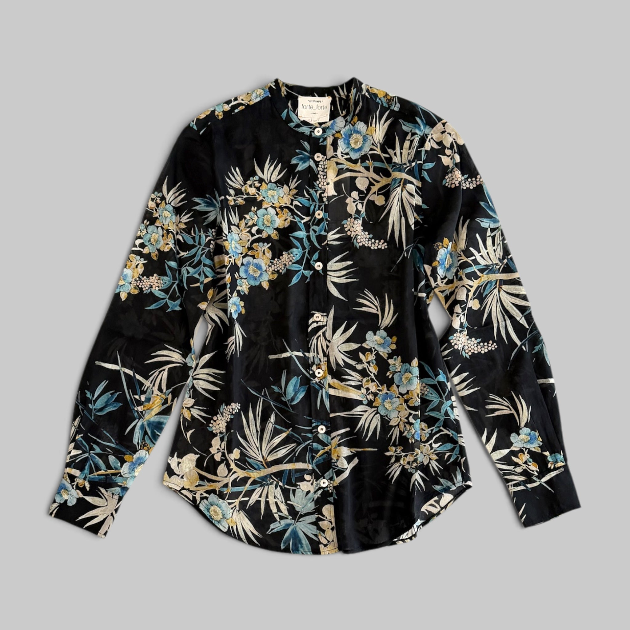 Le Bambou Secret Grandfather Shirt by Forte Forte in Ossidiana