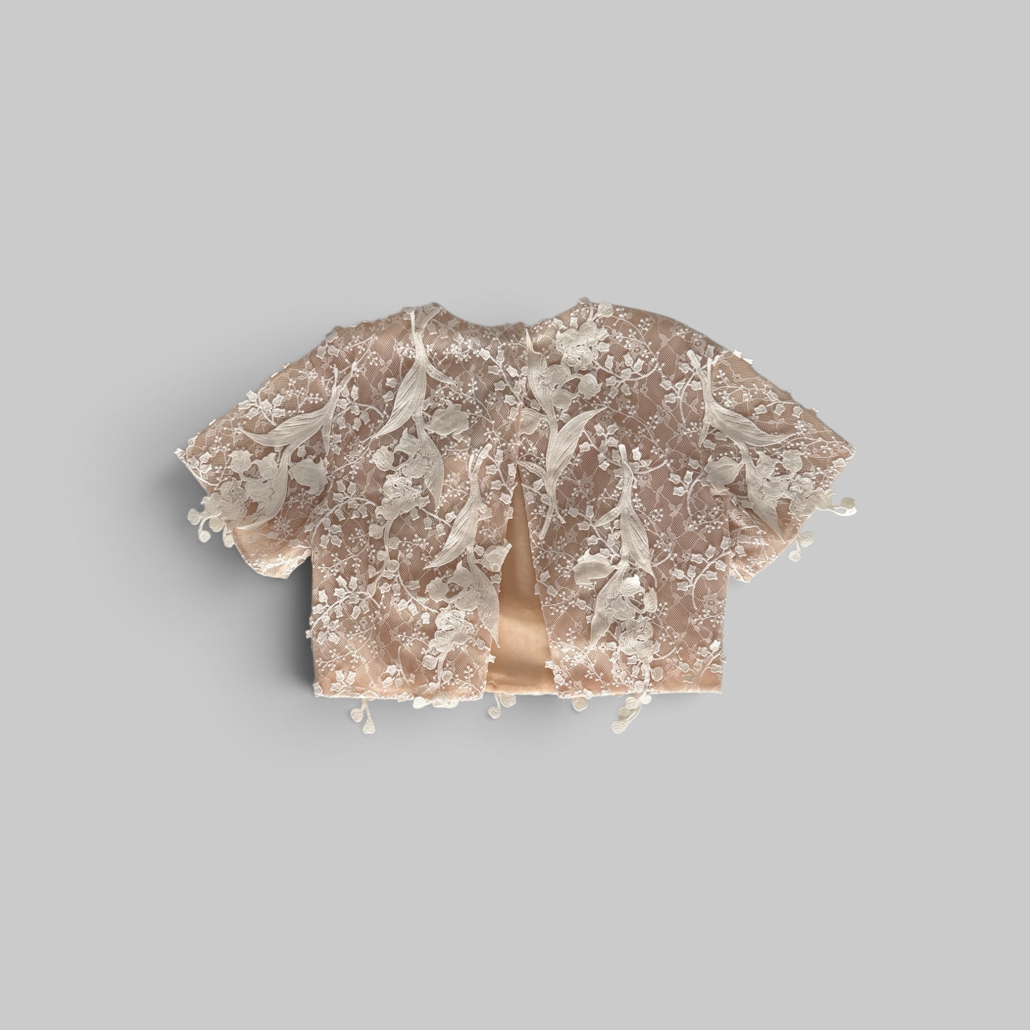 Indie Embellished Lace Sleeve Top by Leo Lin, detail view