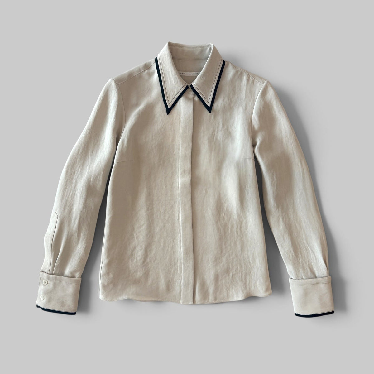 Covered Placket Slim Shirt in Champagne by Maria McManus