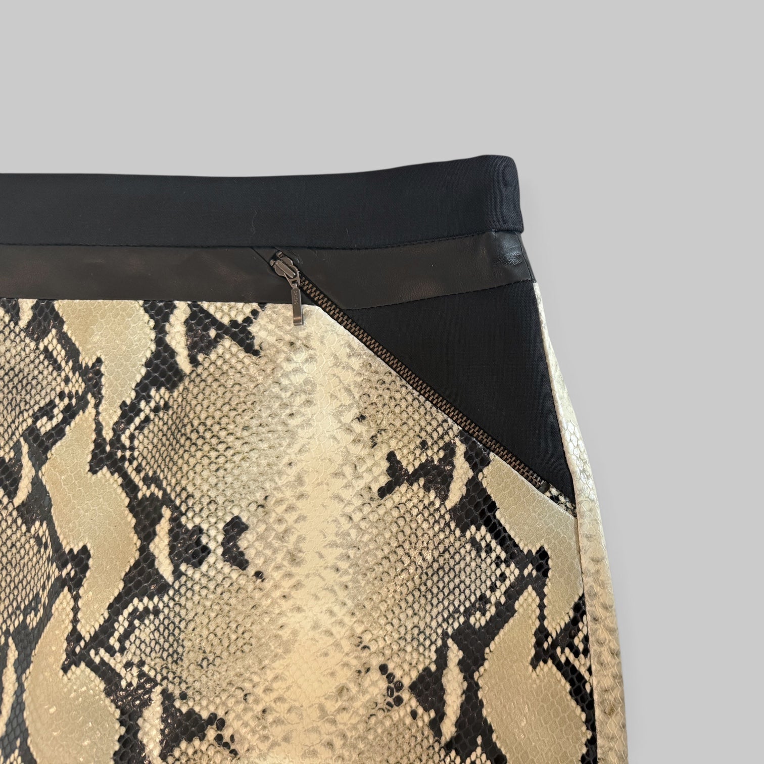 Blocked Pencil Skirt in Python by Maria McManus, side view