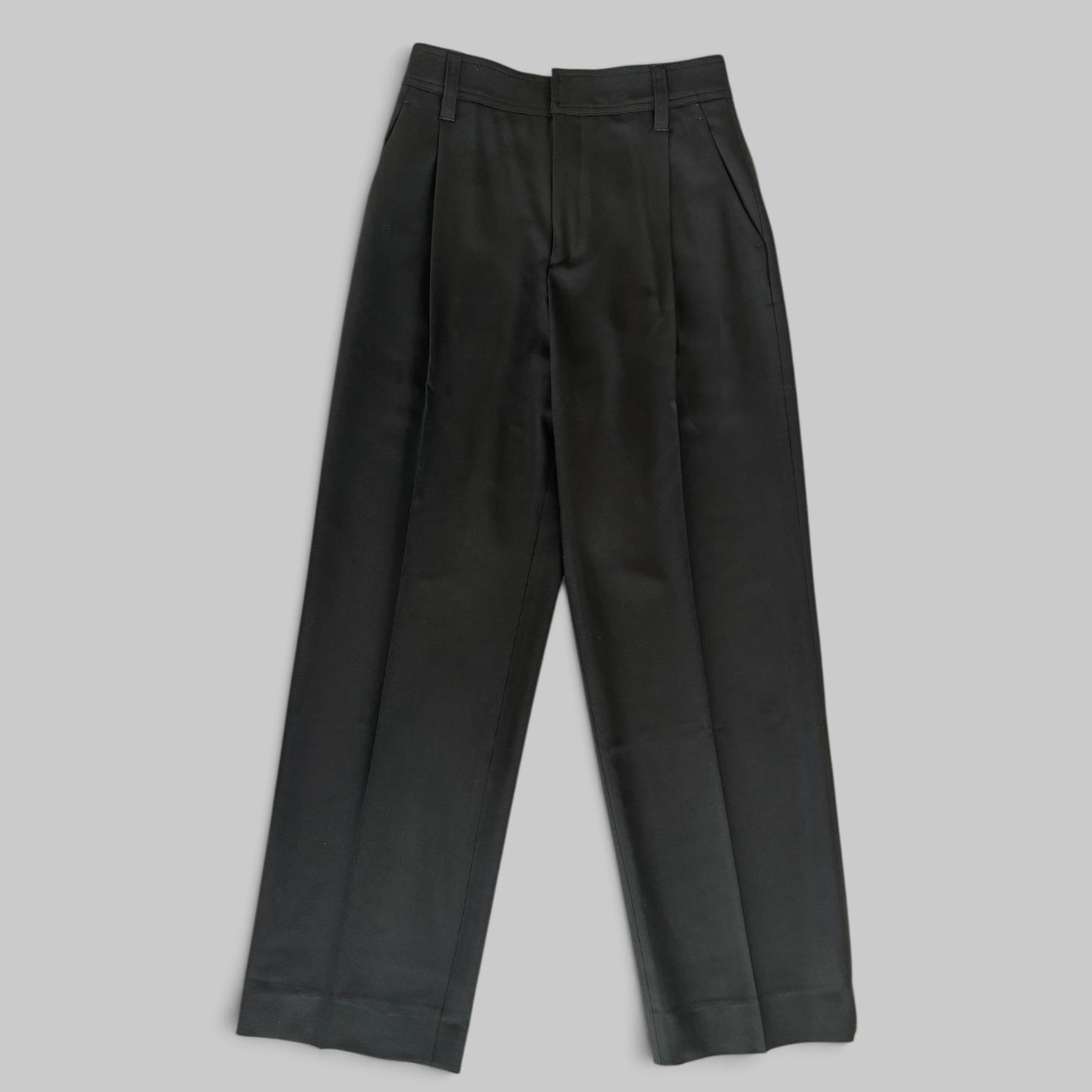 Single Pleat Front Trouser in Black by Maria McManus