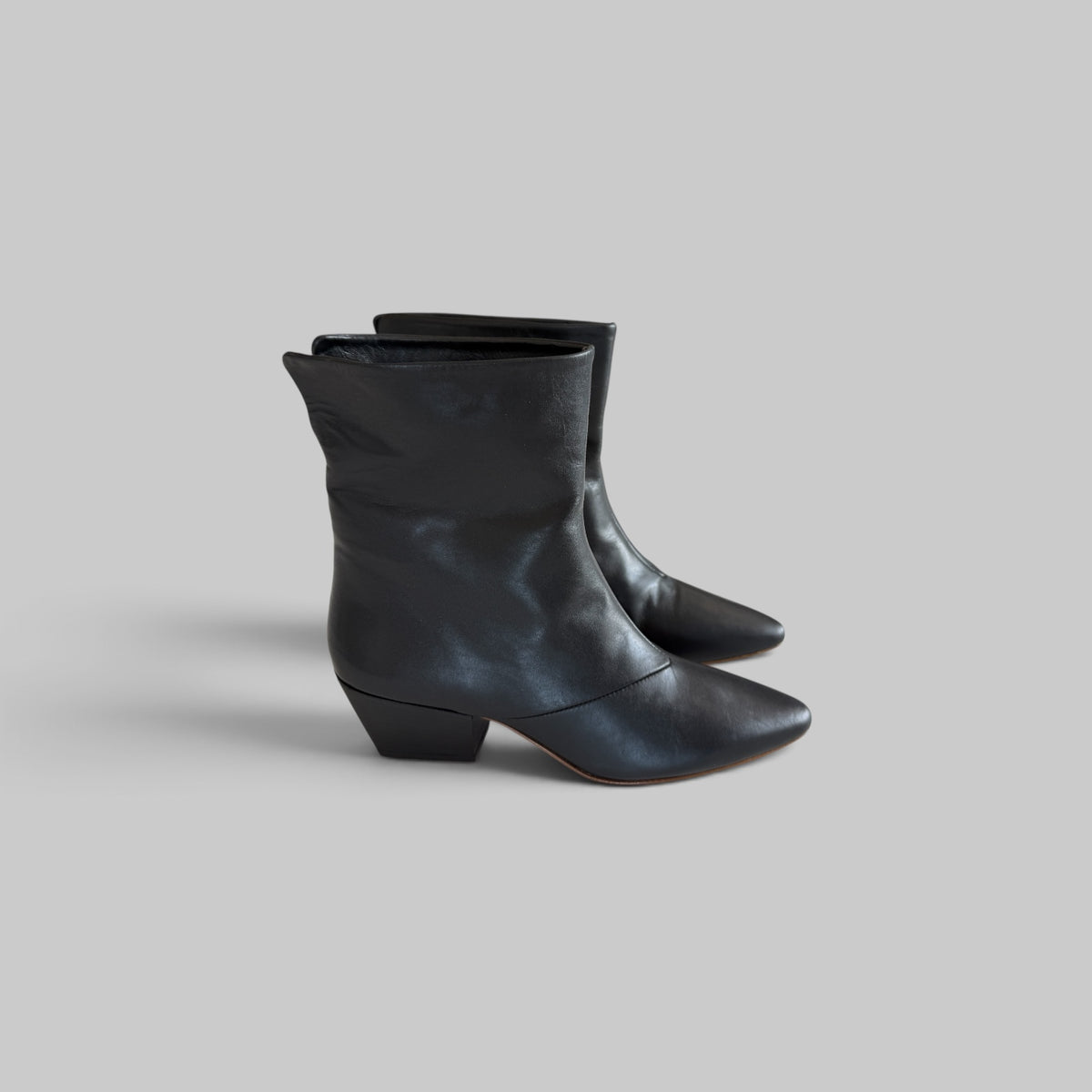 Leather Ankle Boots by Forte Forte in Nero