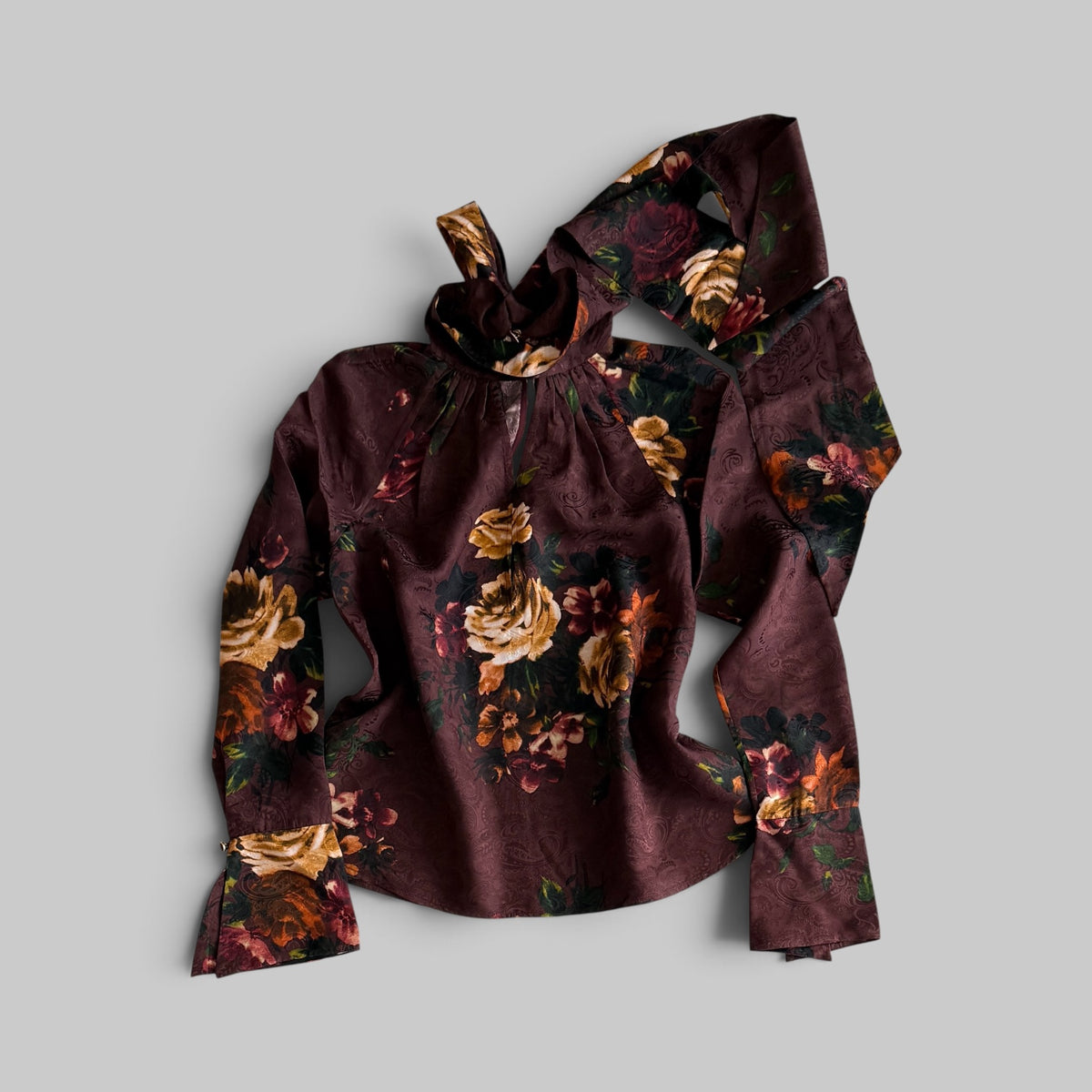 Sundance Blouse by Cara Cara in Ariana Flora Merlot
