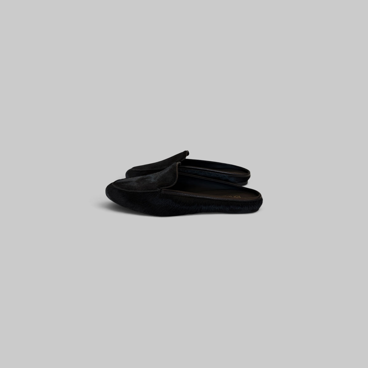 Forte Forte Pony Skin Sabot Loafer in Nero pony skin, view 2