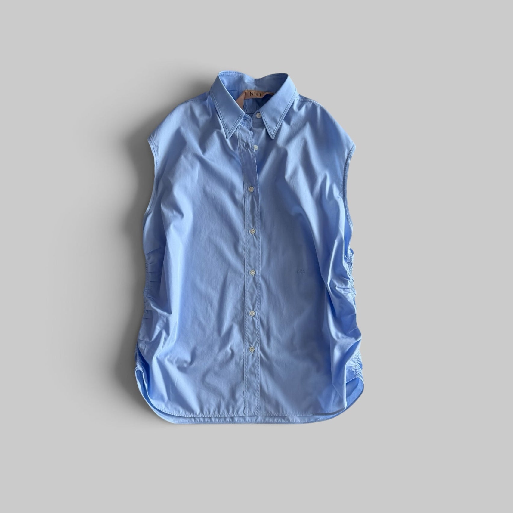 Long Capped Sleeve Cotton Blouse by No.21