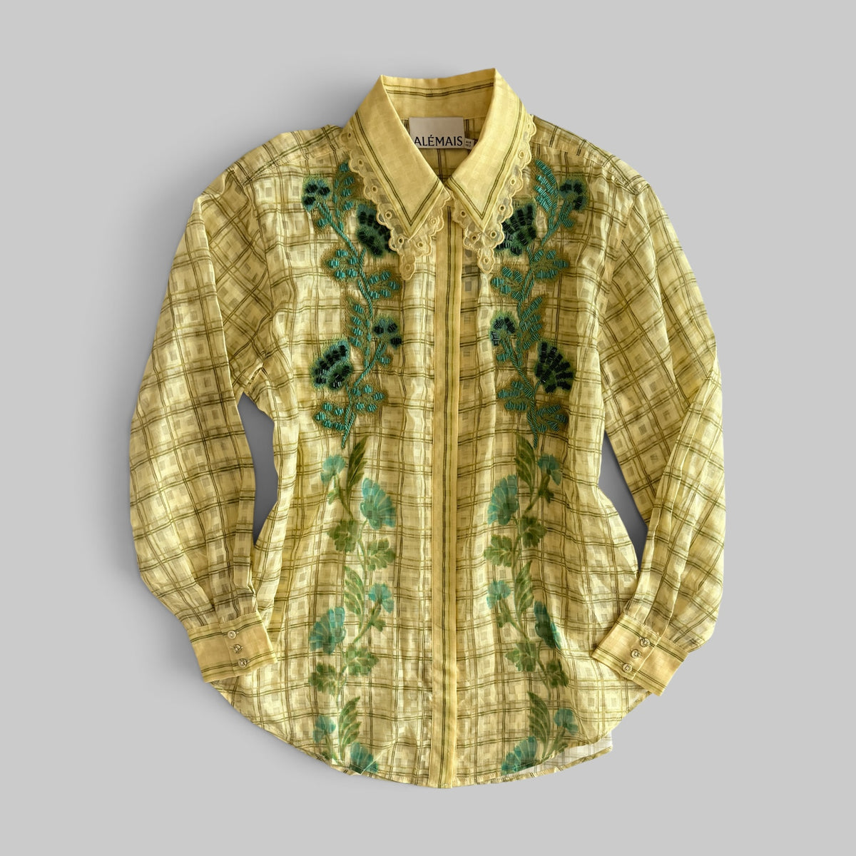 Tilly Embellished Shirt by Alémais in Cream