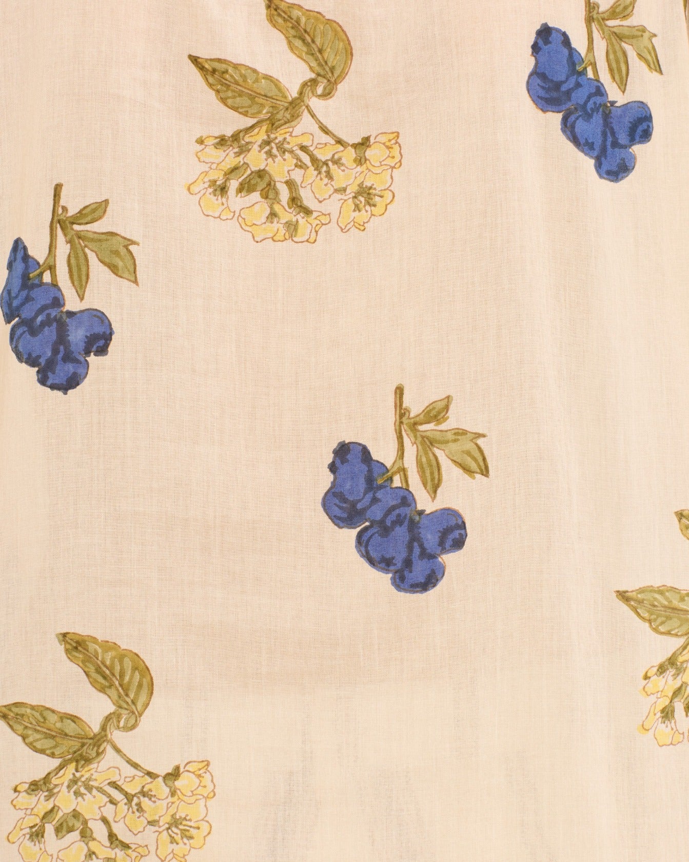 Poet Blueberry Flora Blouse by Alix of Bohemia, detail view