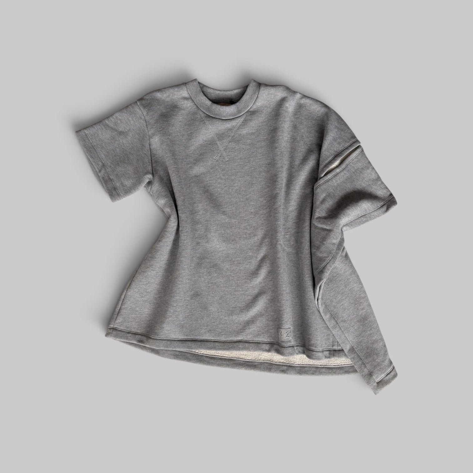 Asymmetrical Short Sleeve Sweatshirt by No.21