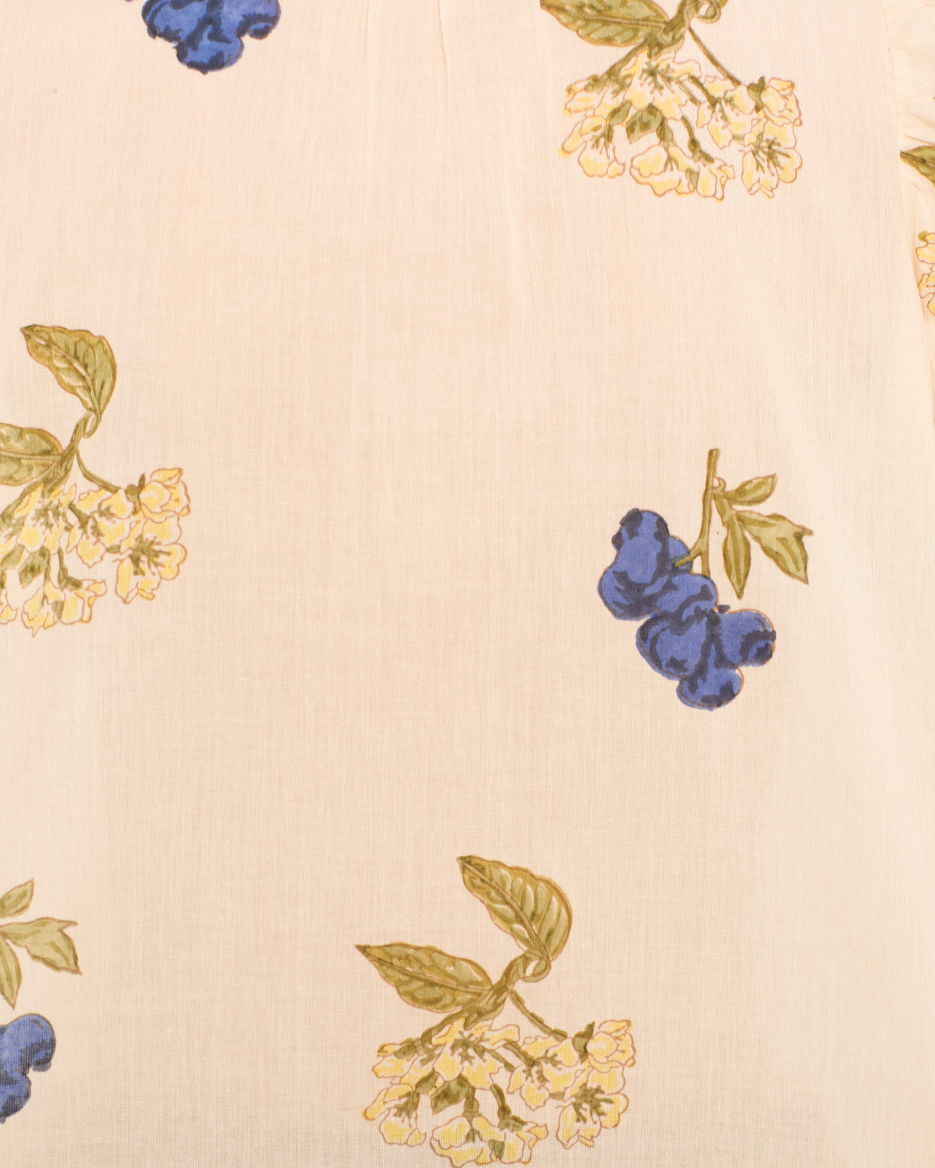 Winnie Blueberry Flora Shirt by Alix of Bohemia, styled view