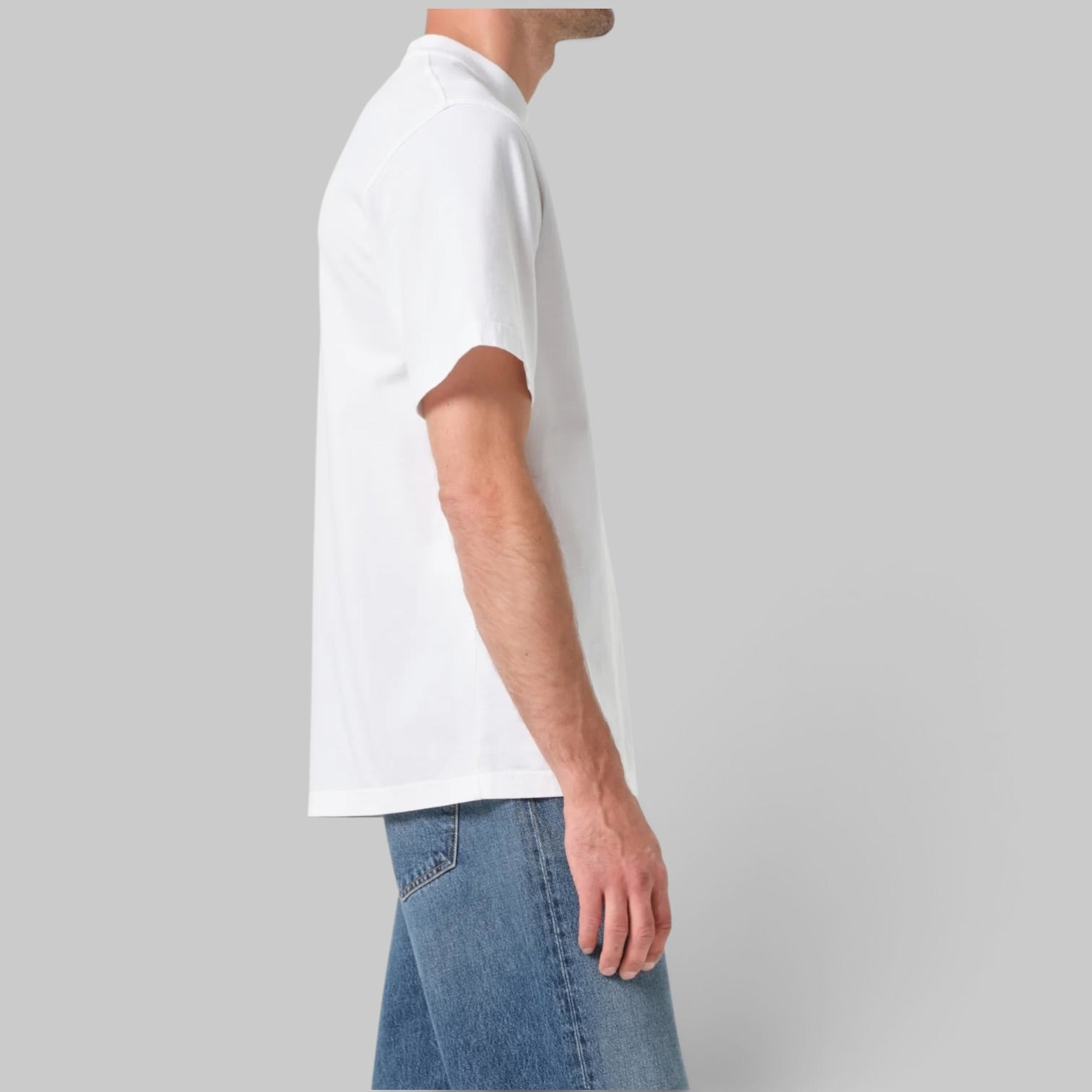 Asha Mock Neck Tee by AGOLDE, styled view