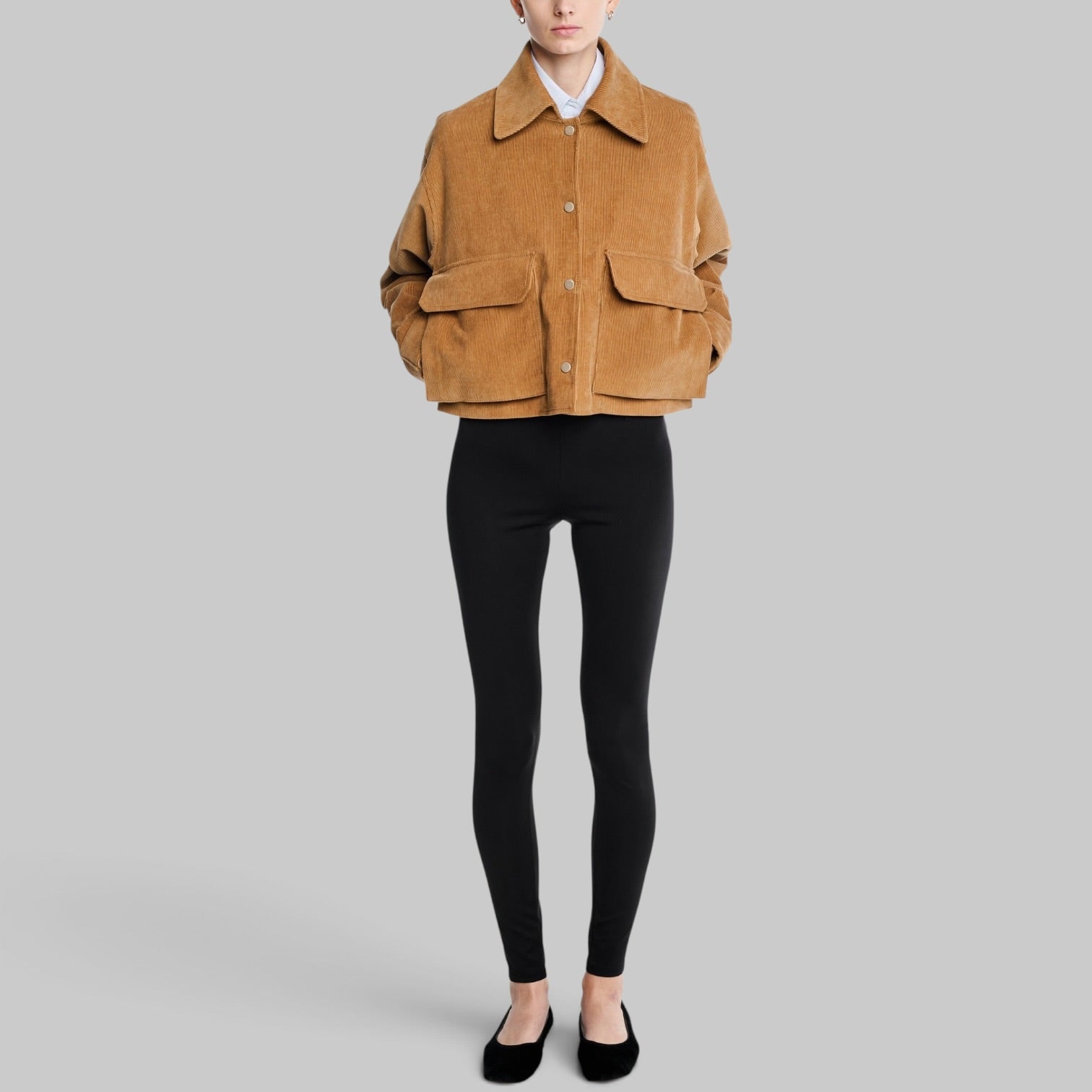 Cropped A-Line Jacket in Caramel by Maria McManus