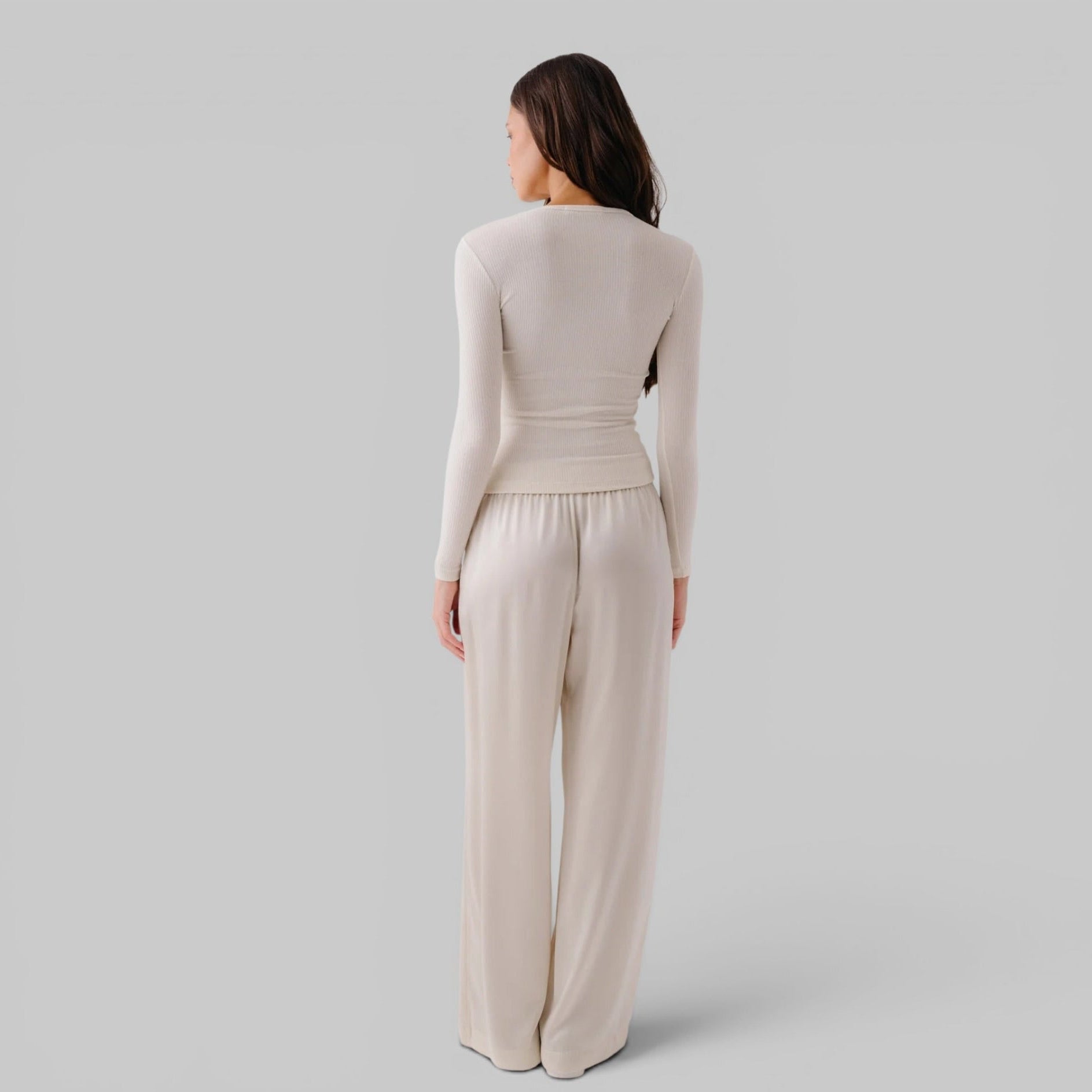 Brynn High Rise Pull On Wide Leg Pant by Sablyn, side view