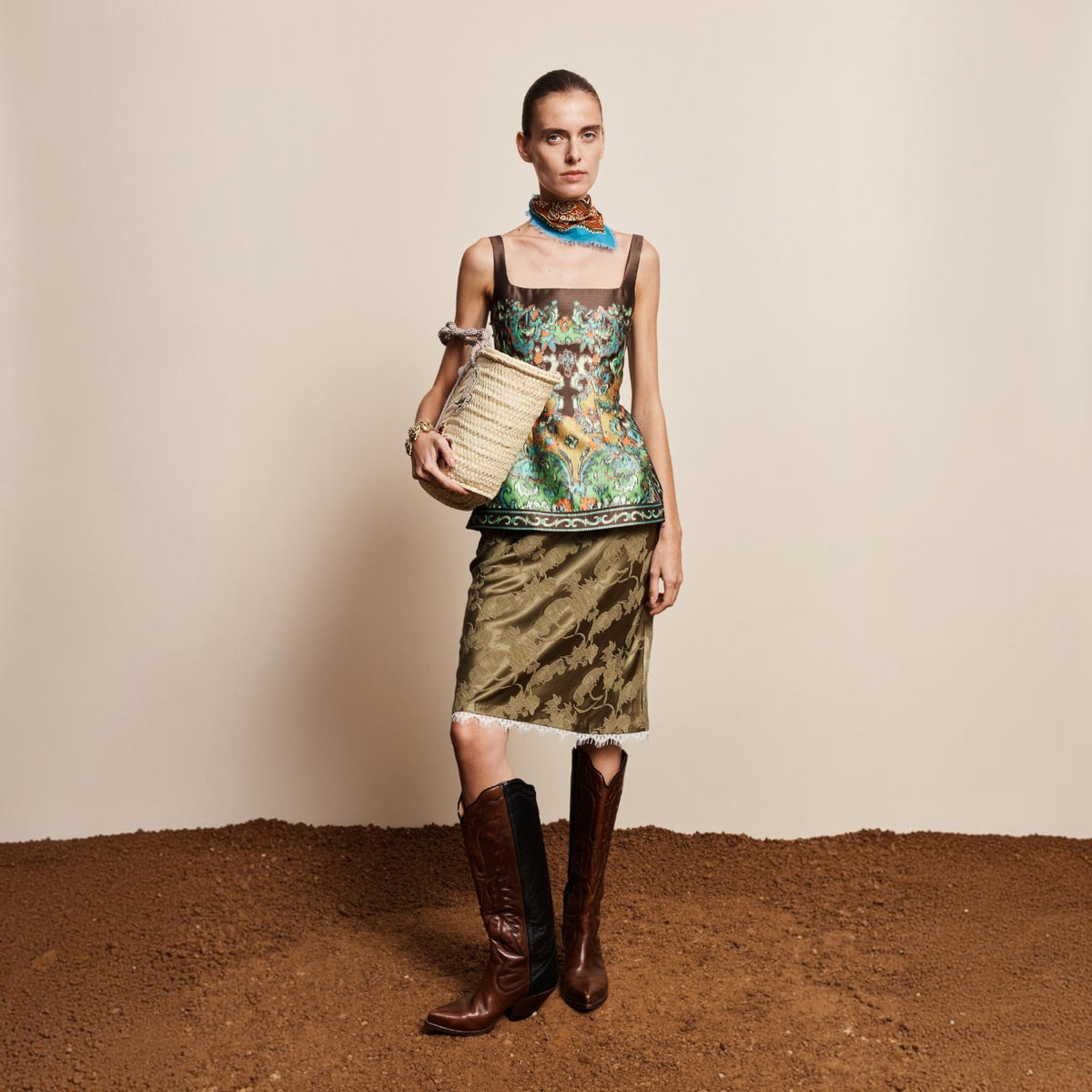 Winifred Bias Slip Skirt by Alémais, side view