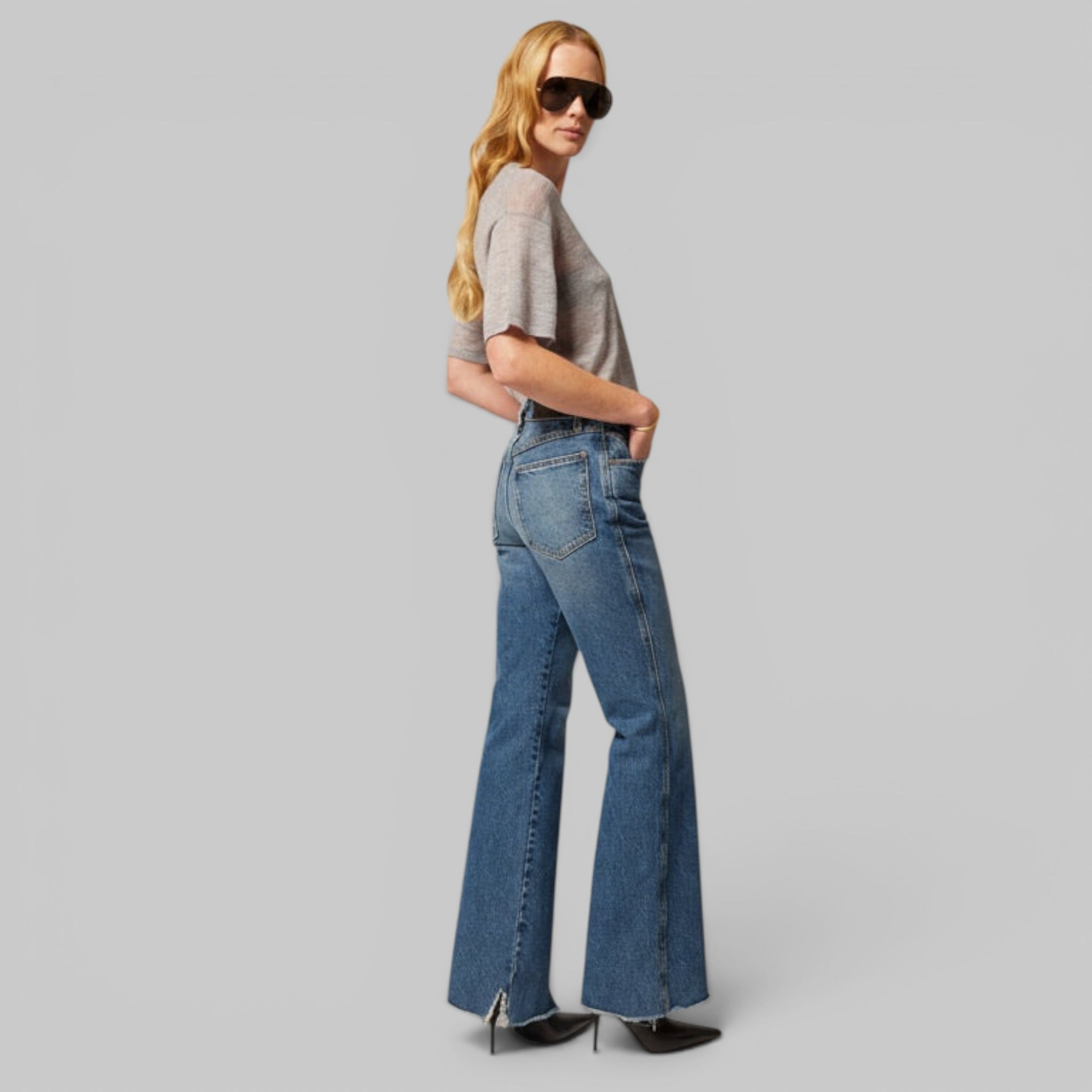 5 Pocket Boot Cut Jean by SPRWMN, side view