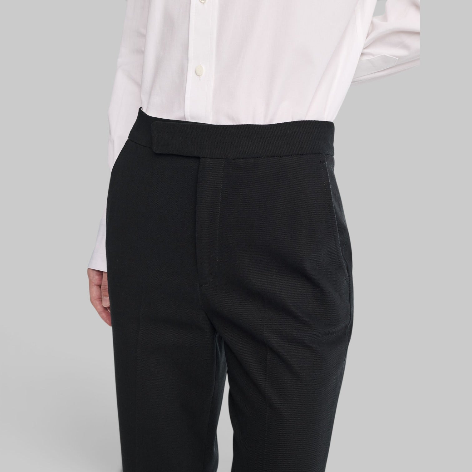 High Waisted Flare in Midnight by Maria McManus, detail view