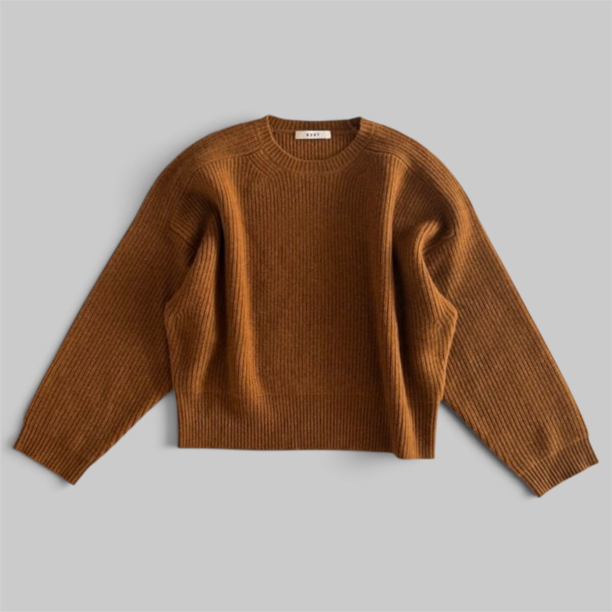 6397 Ribbed Brute Sweater in Yukon Gold — front view
