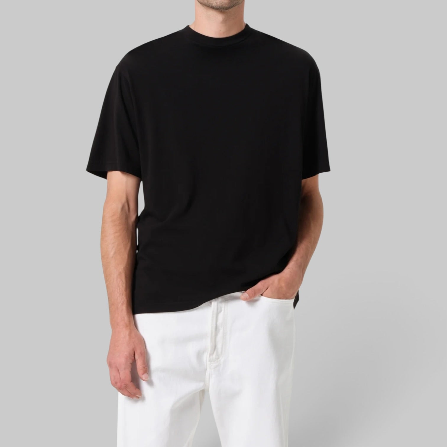 Asha Mock Neck Tee by AGOLDE, side view