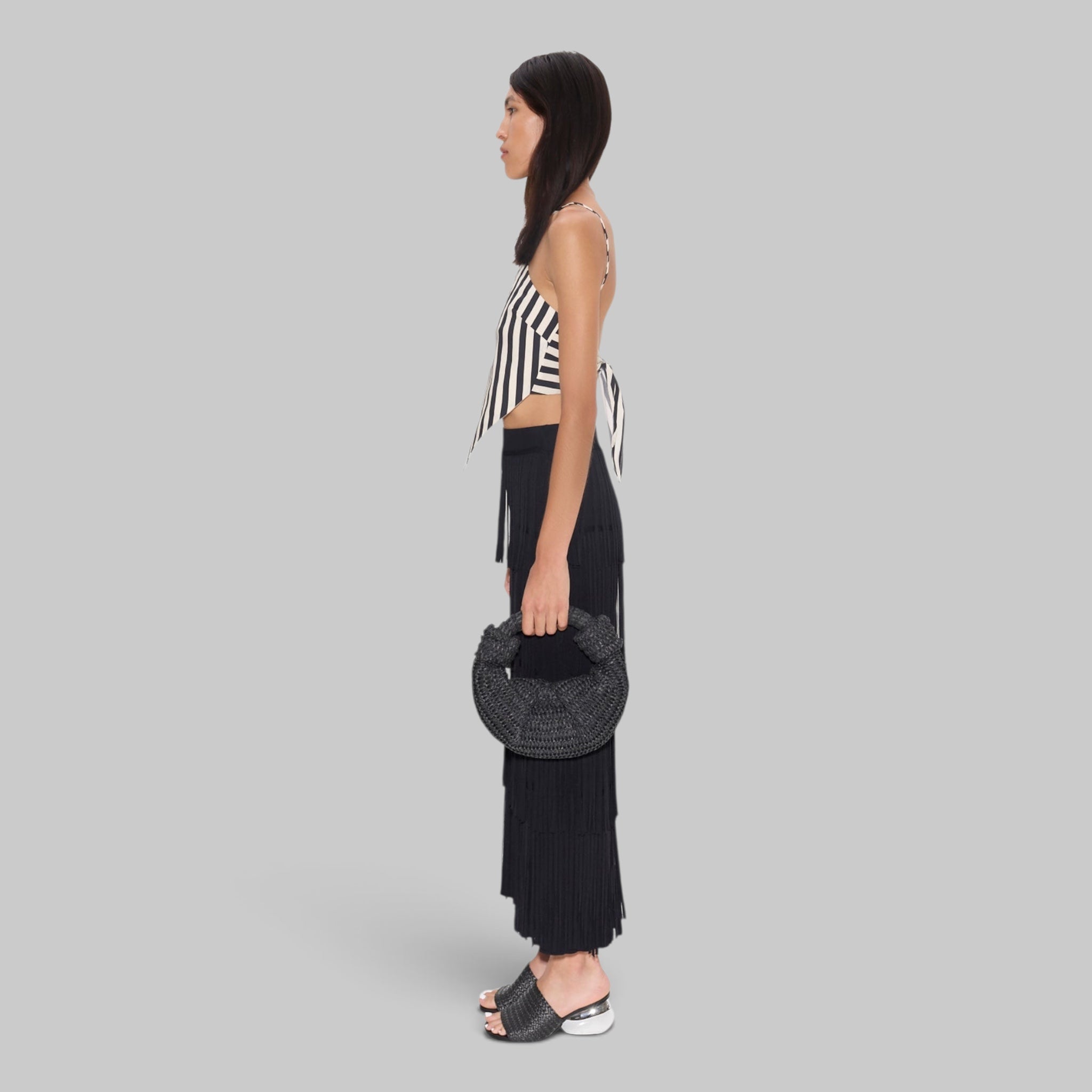 Za Za Knit Fringe Skirt by Simon Miller, side view