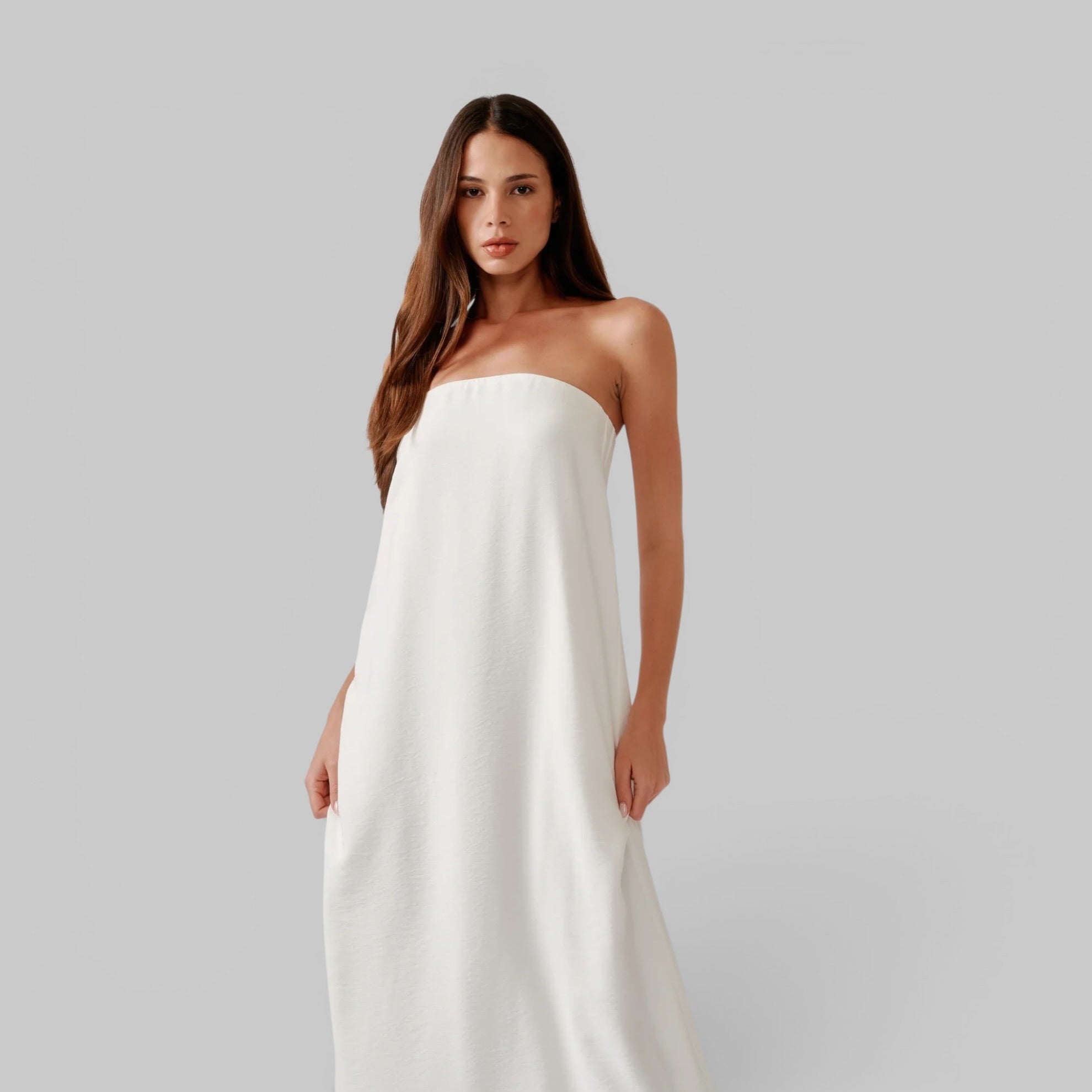 Arden Strapless Maxi Dress by Sablyn, detail view