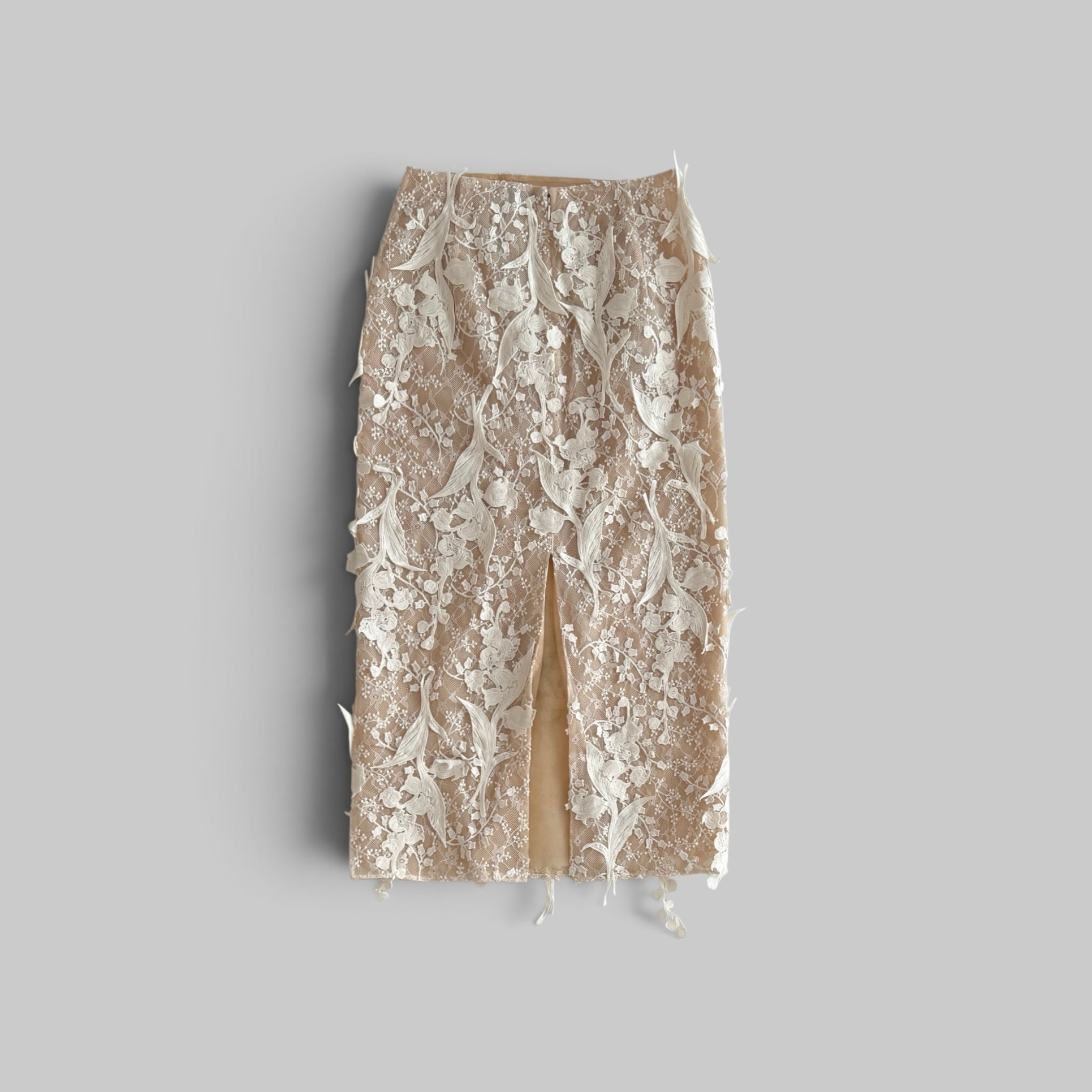 Kyra Embellished Lace Maxi Skirt by Leo Lin, detail view