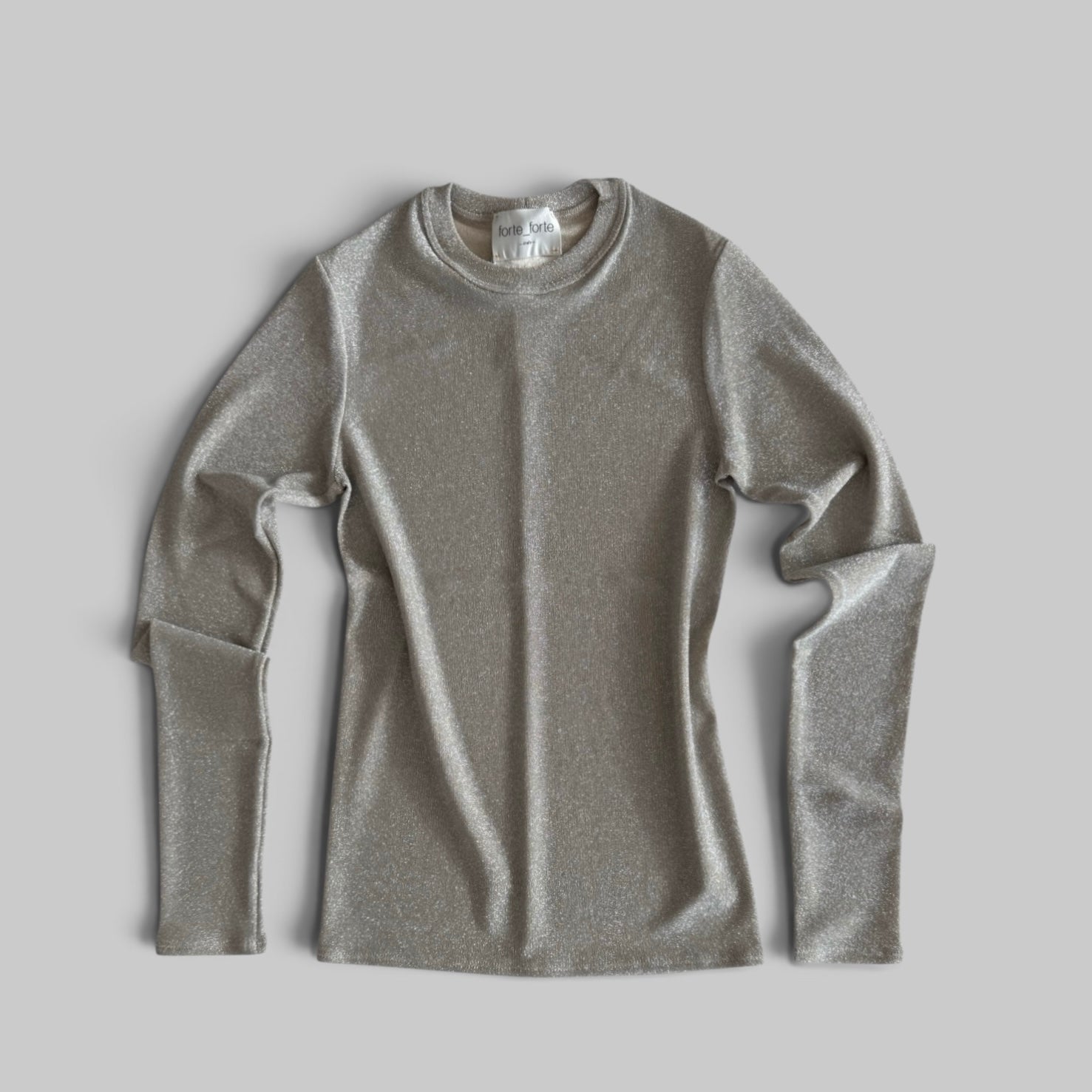 Lurex Jersey Roundneck T-Shirt by Forte Forte