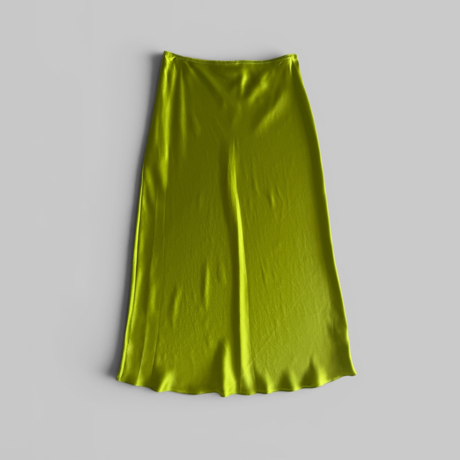 Miranda B Scallop Trim Bias Cut Pull On Skirt by Sablyn, styled view