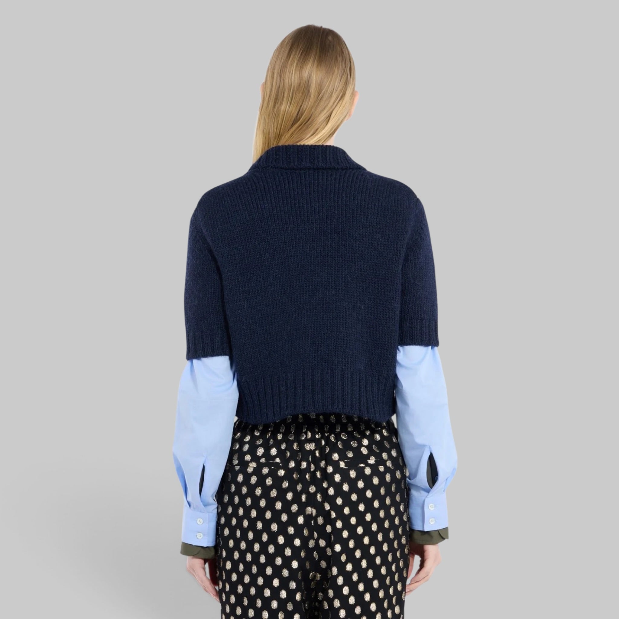 Cropped Classic Knitwear by No.21, back view