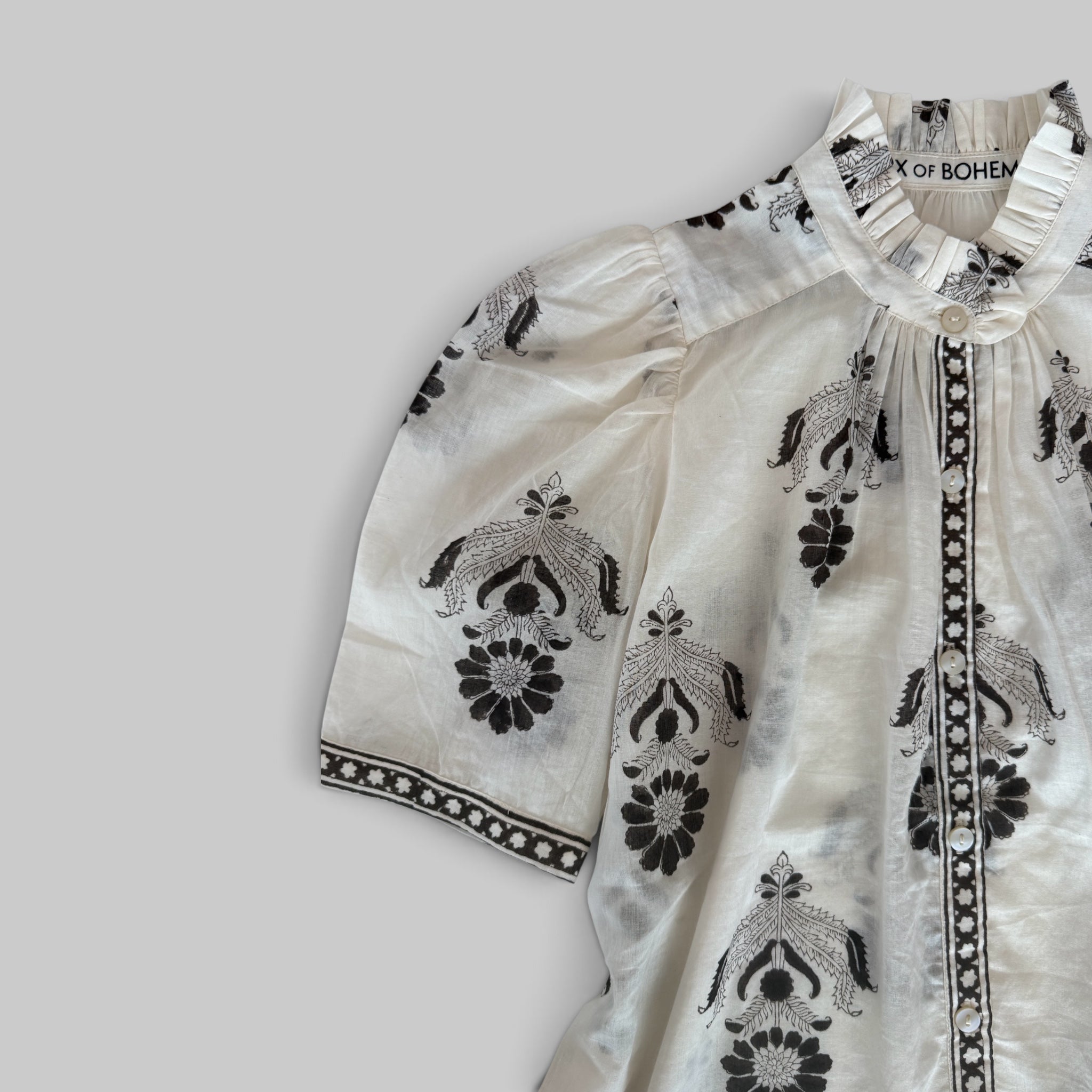 Winnie Java Cactus Shirt by Alix of Bohemia, detail view