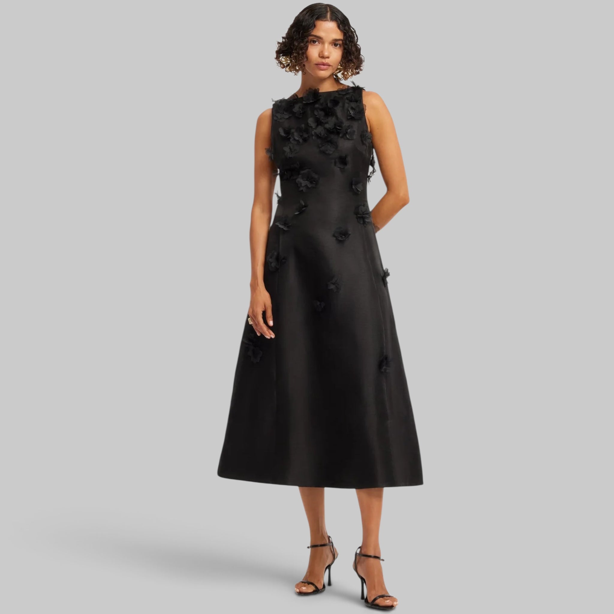 Cleo Petal Sleeveless Midi by Leo Lin, detail view