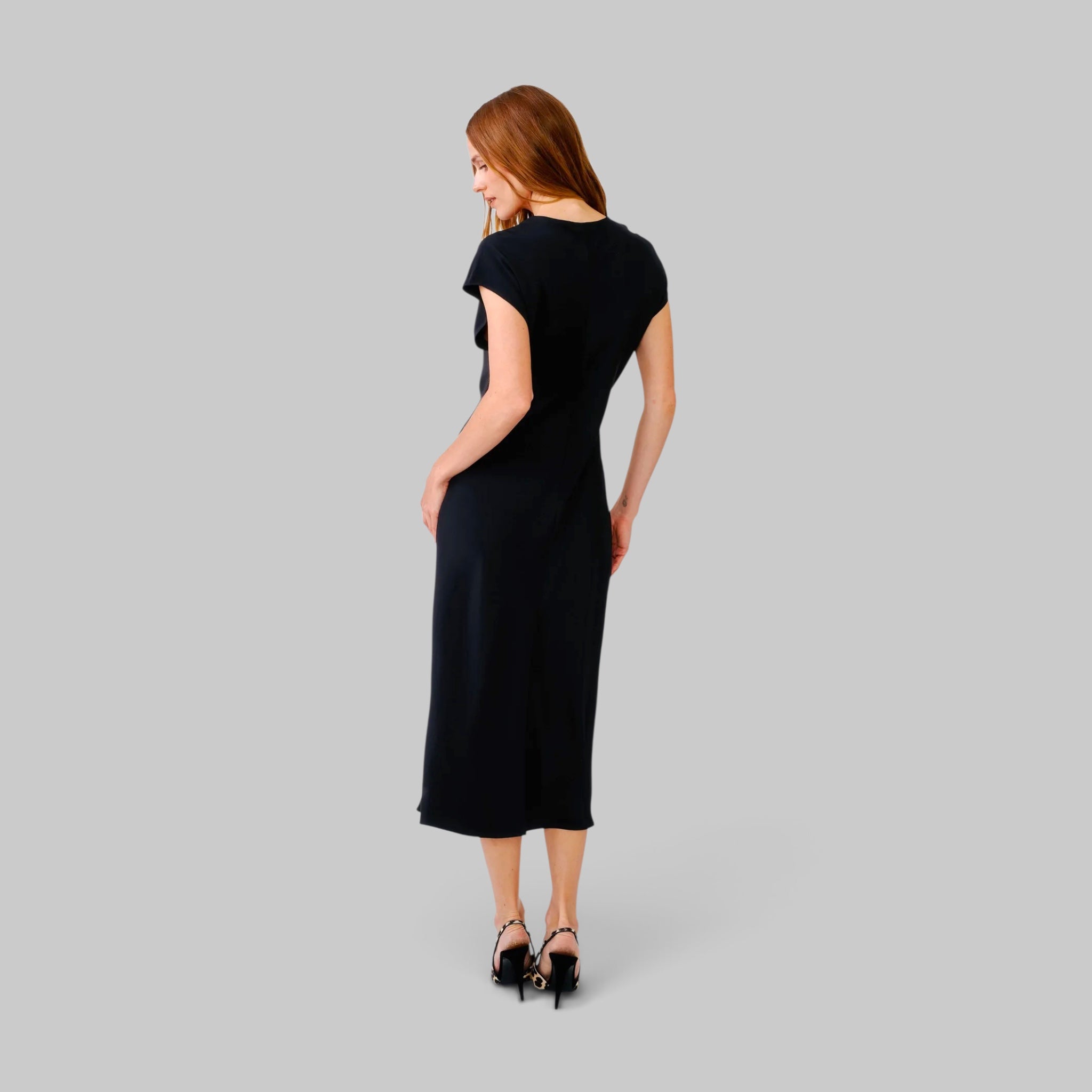 Inez Draped V-Neck Dress by Sablyn, side view