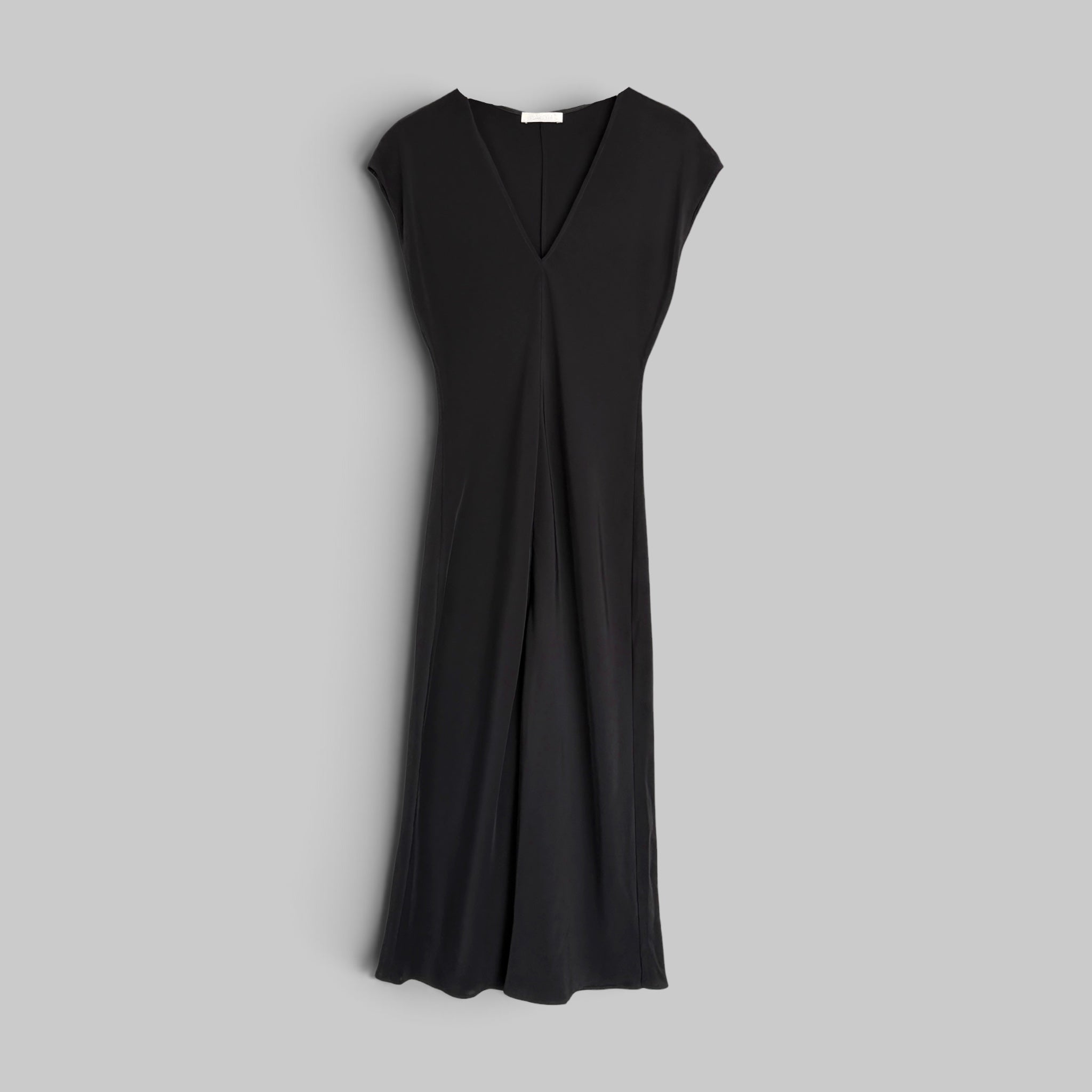 Inez Draped V-Neck Dress by Sablyn in Black