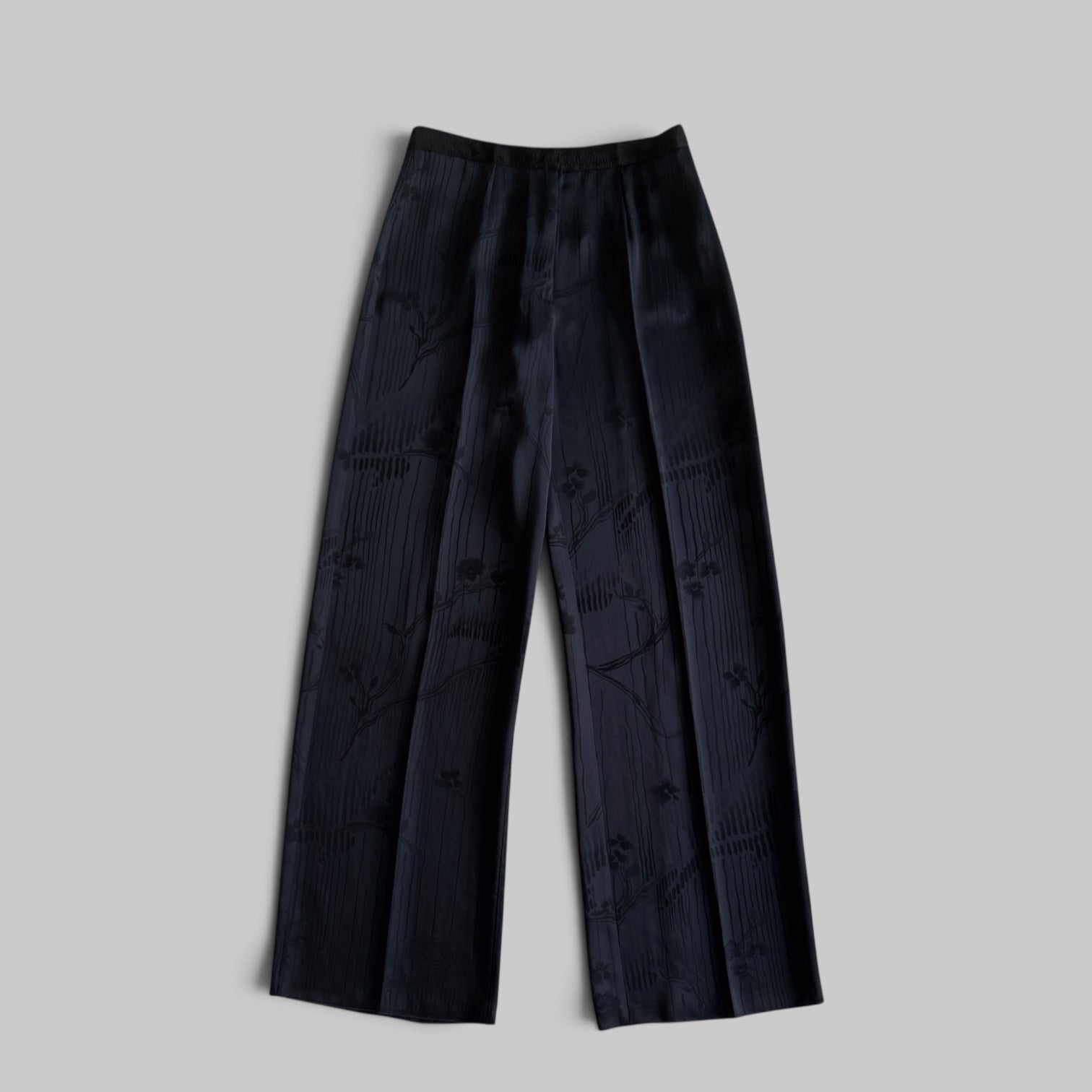 The Lotus Fluid Jacquard High Waist Pants by Forte Forte, styled view