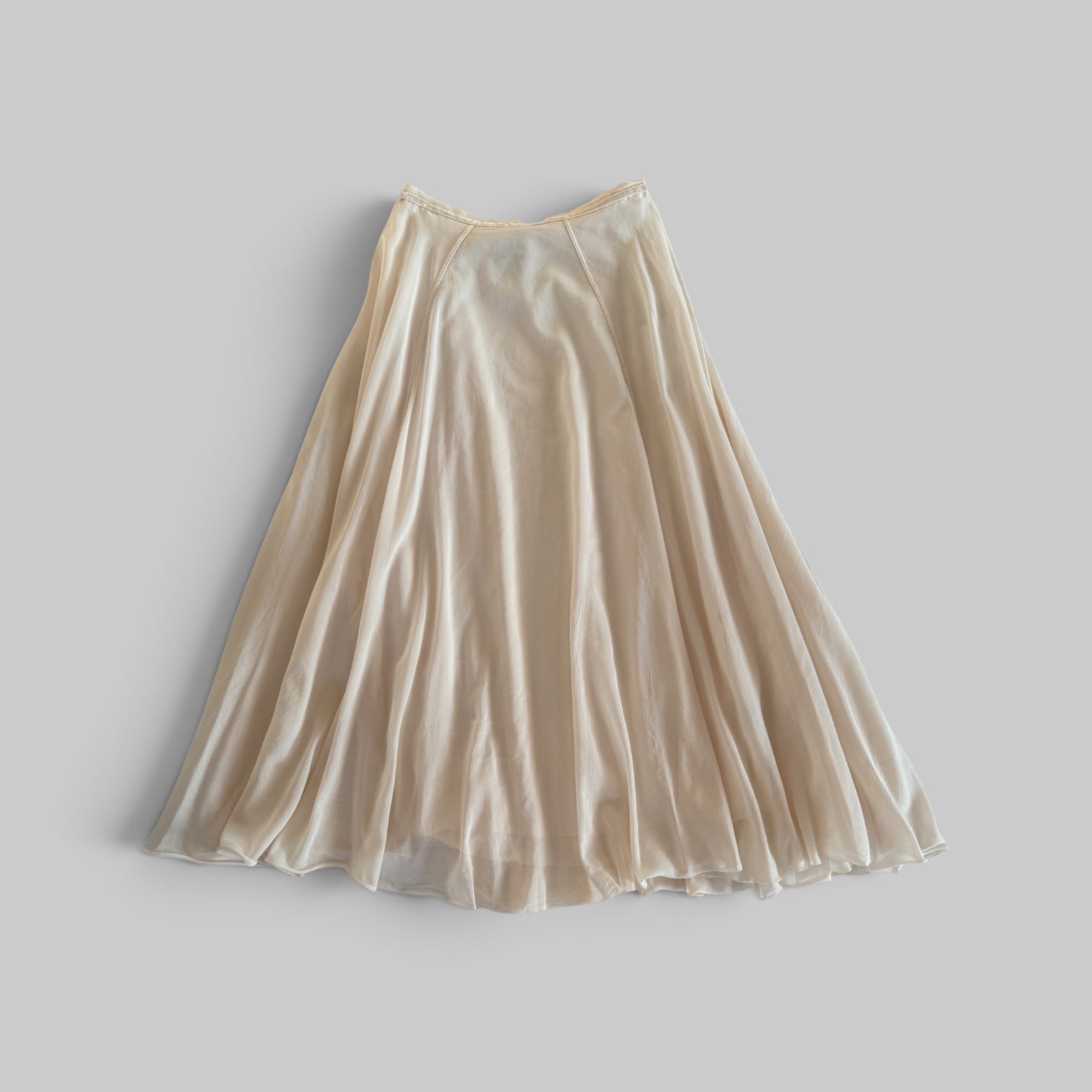 Cotton Silk Voile Flared Skirt by Forte Forte with velvet trim