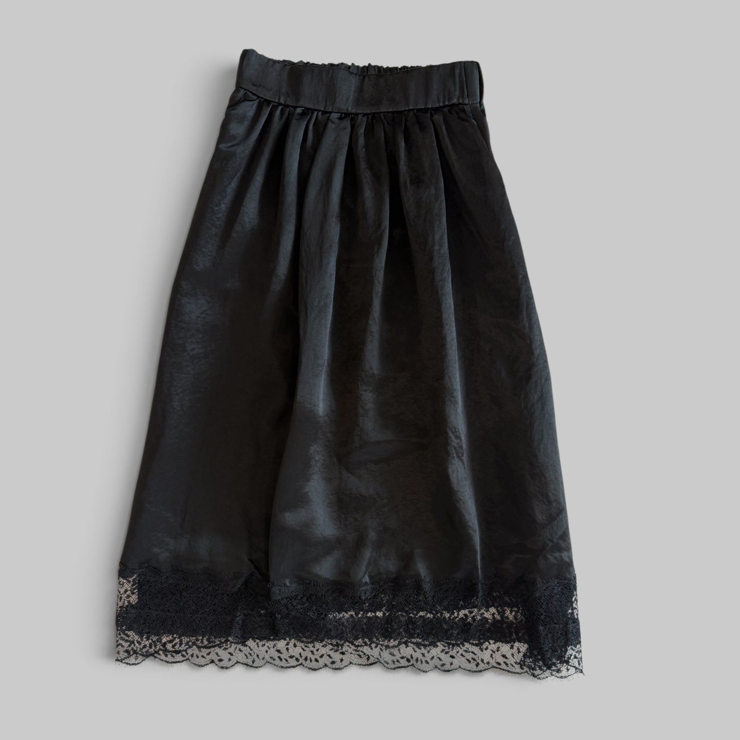 Gathered Skirt in Black by Maria McManus