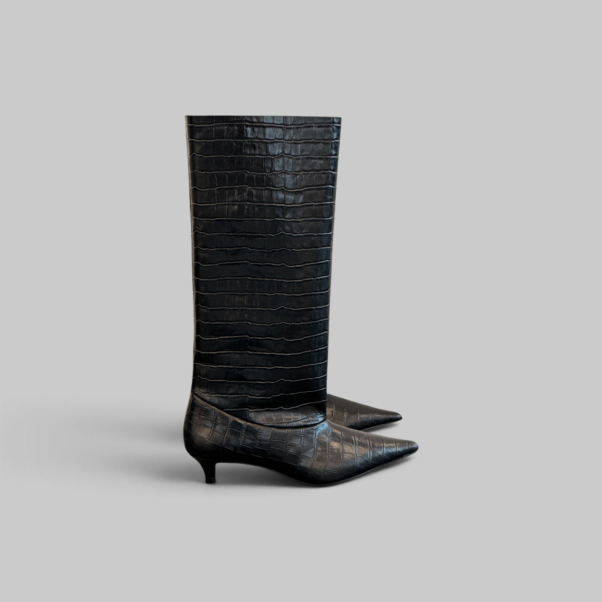 Gigi Croco Boots by The Garment x Tomorrow in Black Croc
